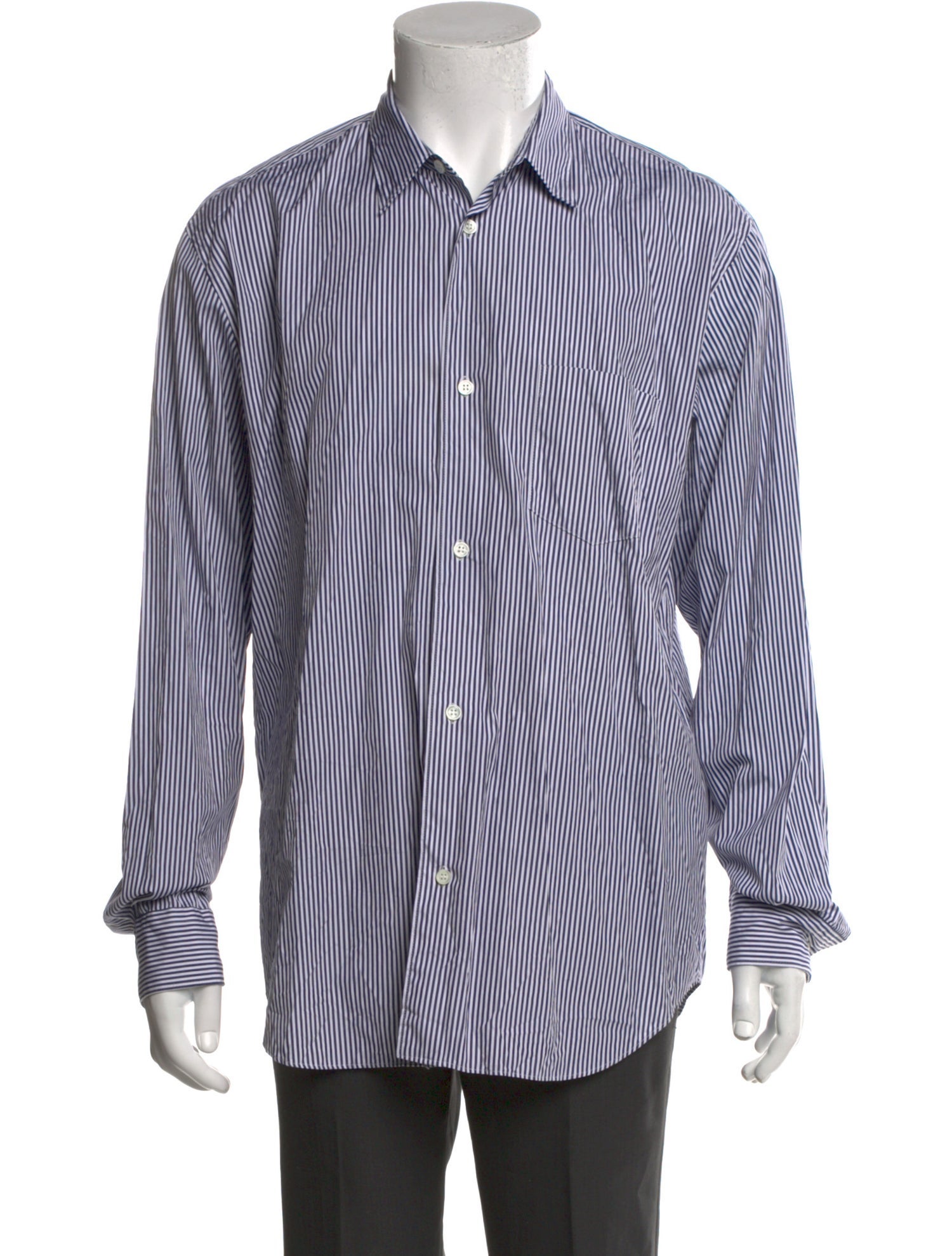 Comme des Garçons Homme Striped Long Sleeve Dress Shirt