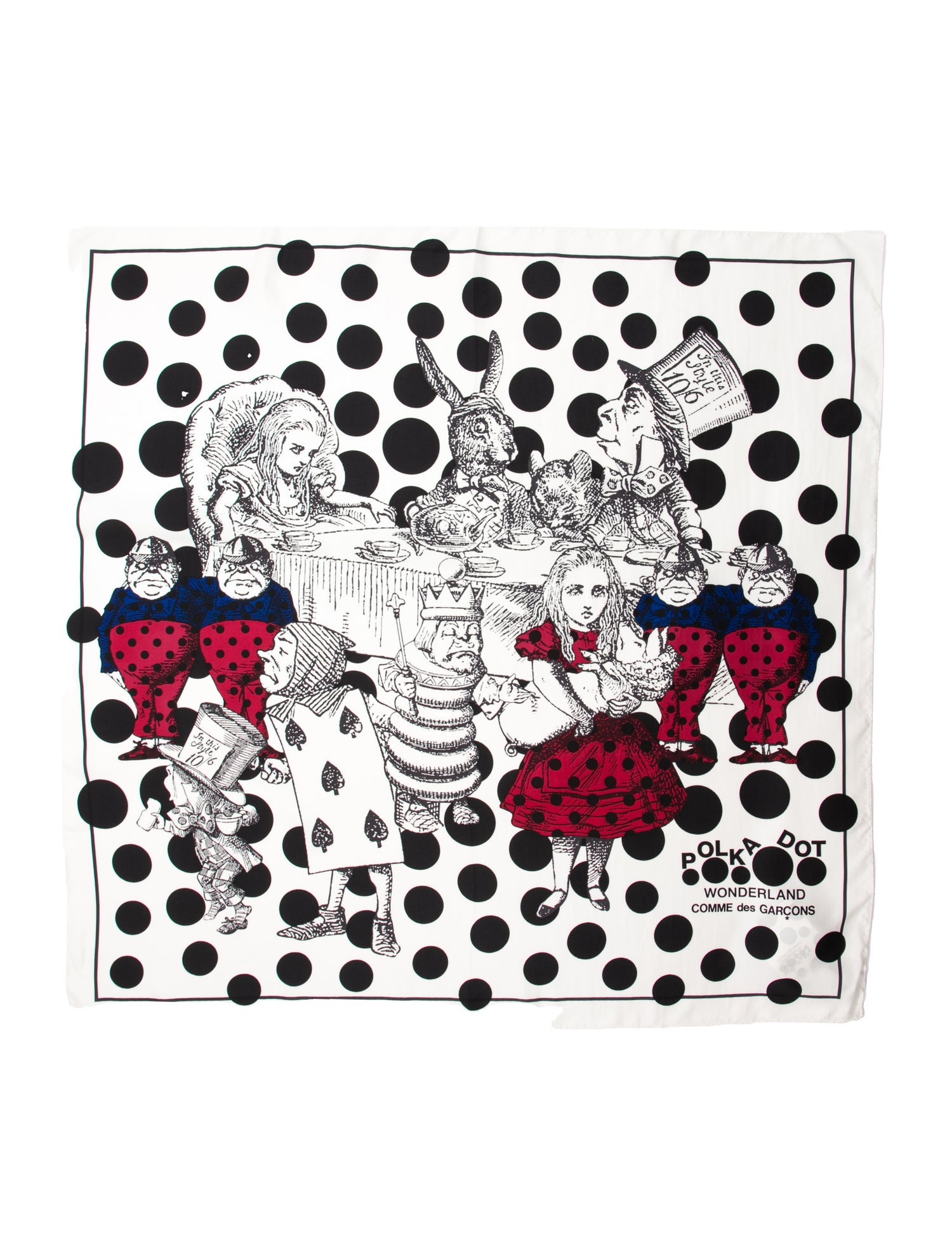 Comme des Garçons Silk Printed Scarf w/ Tags