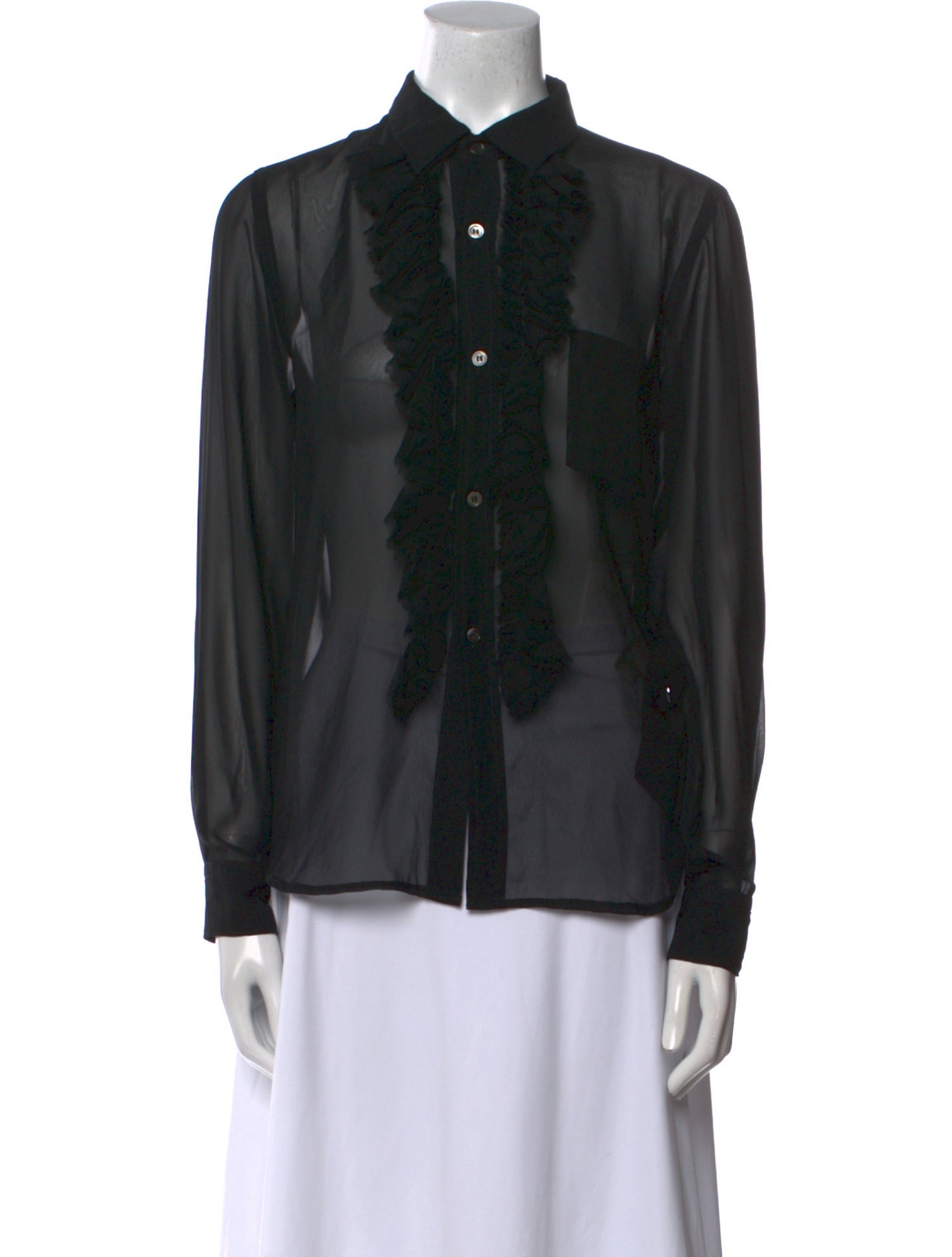 Comme des Garçons Long Sleeve Button-Up Top