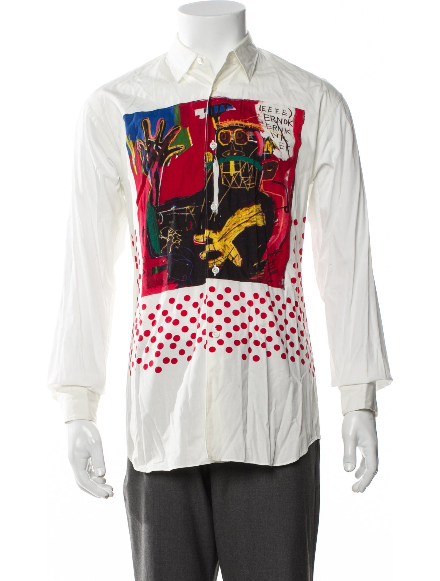 Comme des Garçons SHIRT x Jean-Michel Basquiat Graphic Print Long Sleeve Shirt