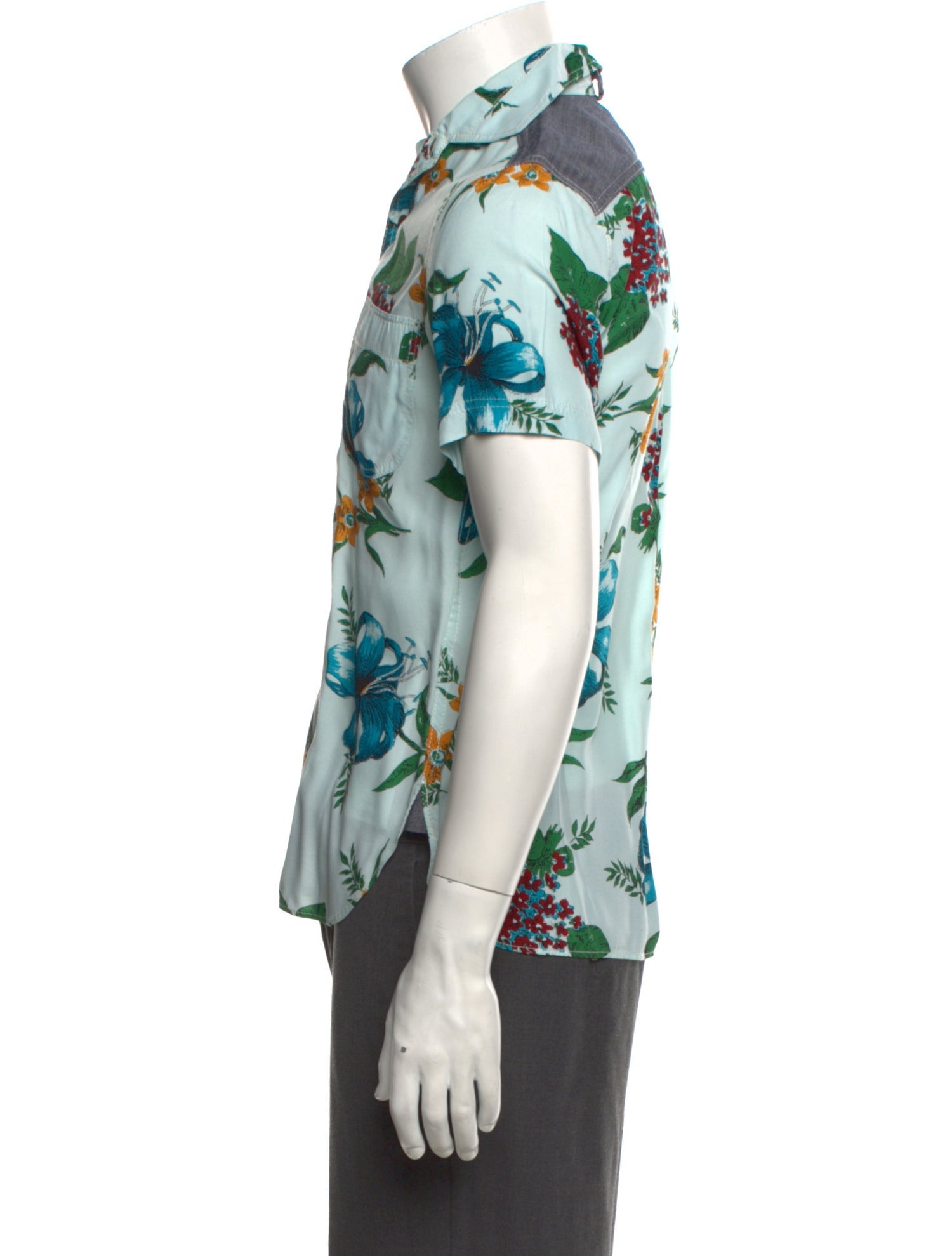 Junya Watanabe Comme des Garçons MAN Floral Print Short Sleeve Shirt