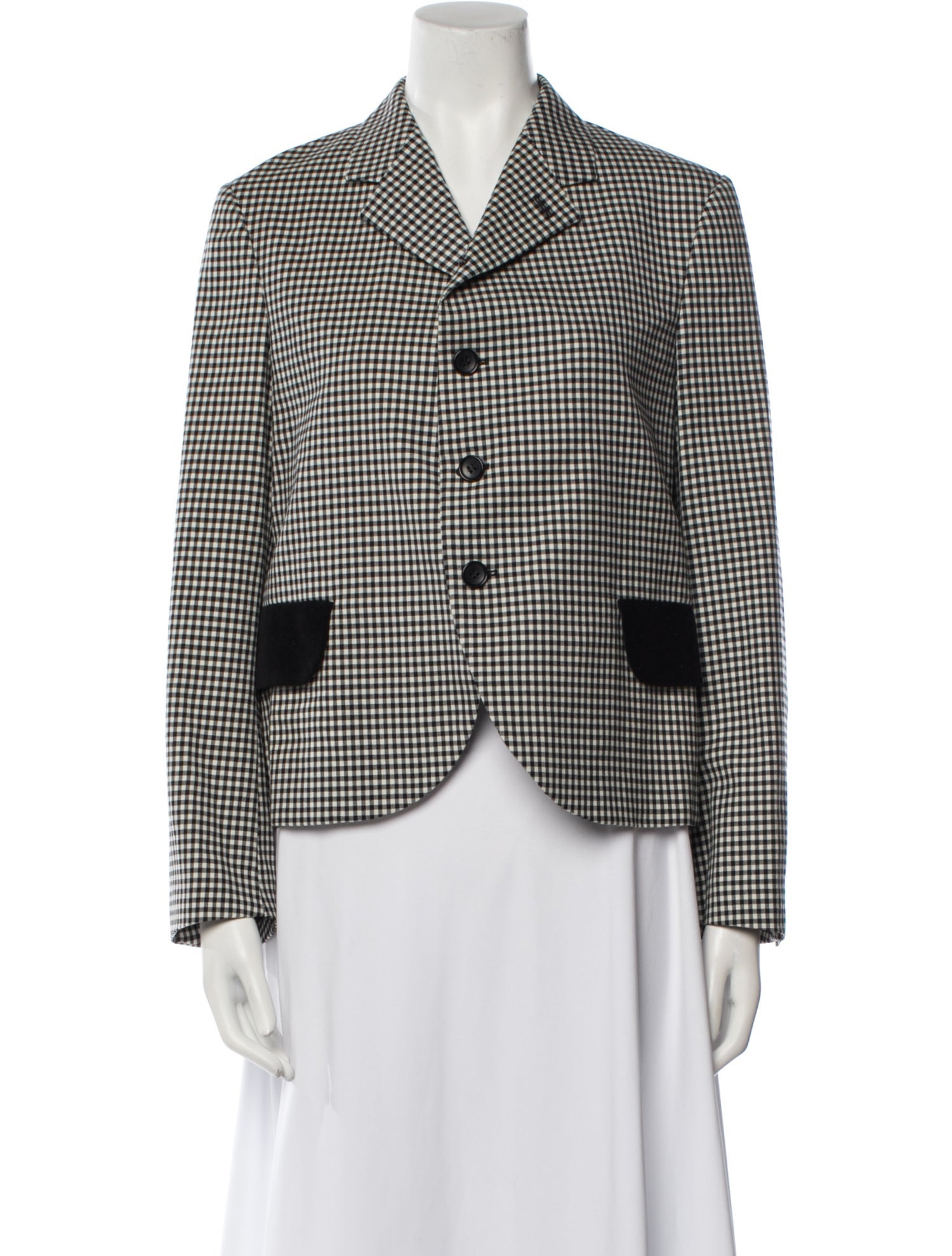 Comme des Garçons Girl Wool Plaid Print Blazer