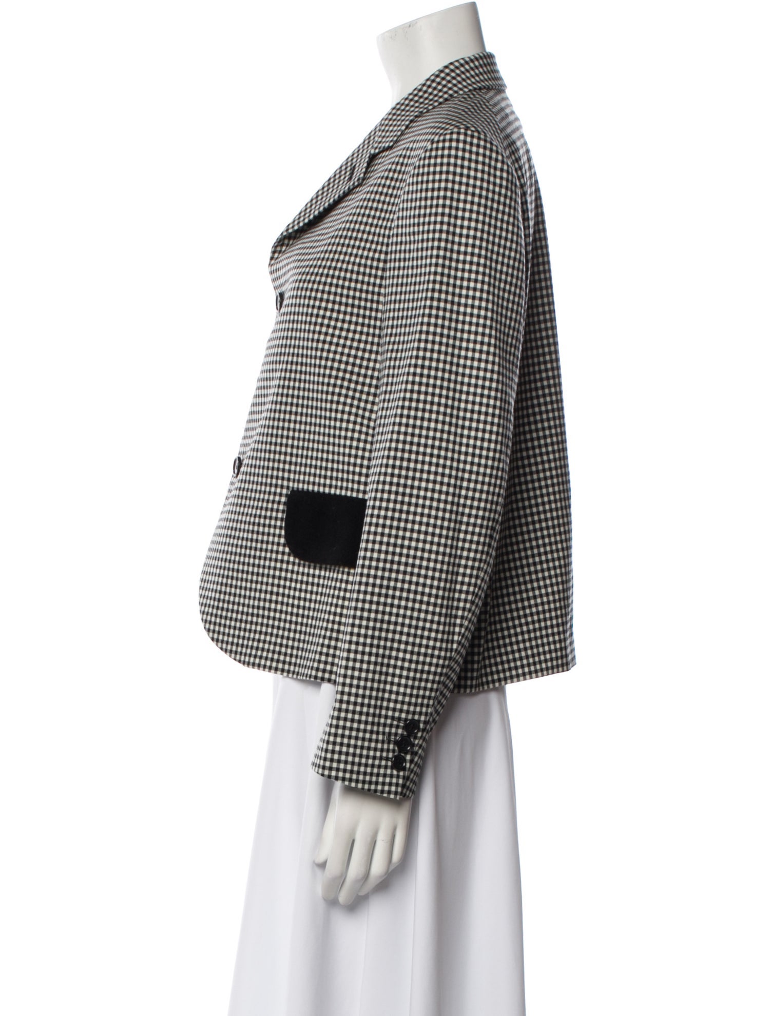 Comme des Garçons Girl Wool Plaid Print Blazer