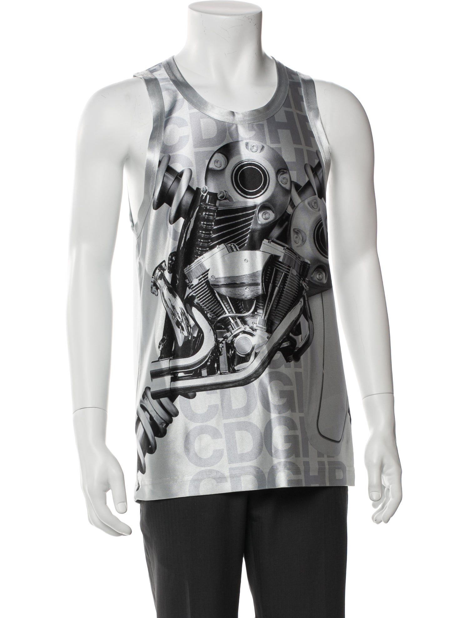 Comme des Garçons Homme Plus Printed Scoop Neck Jersey