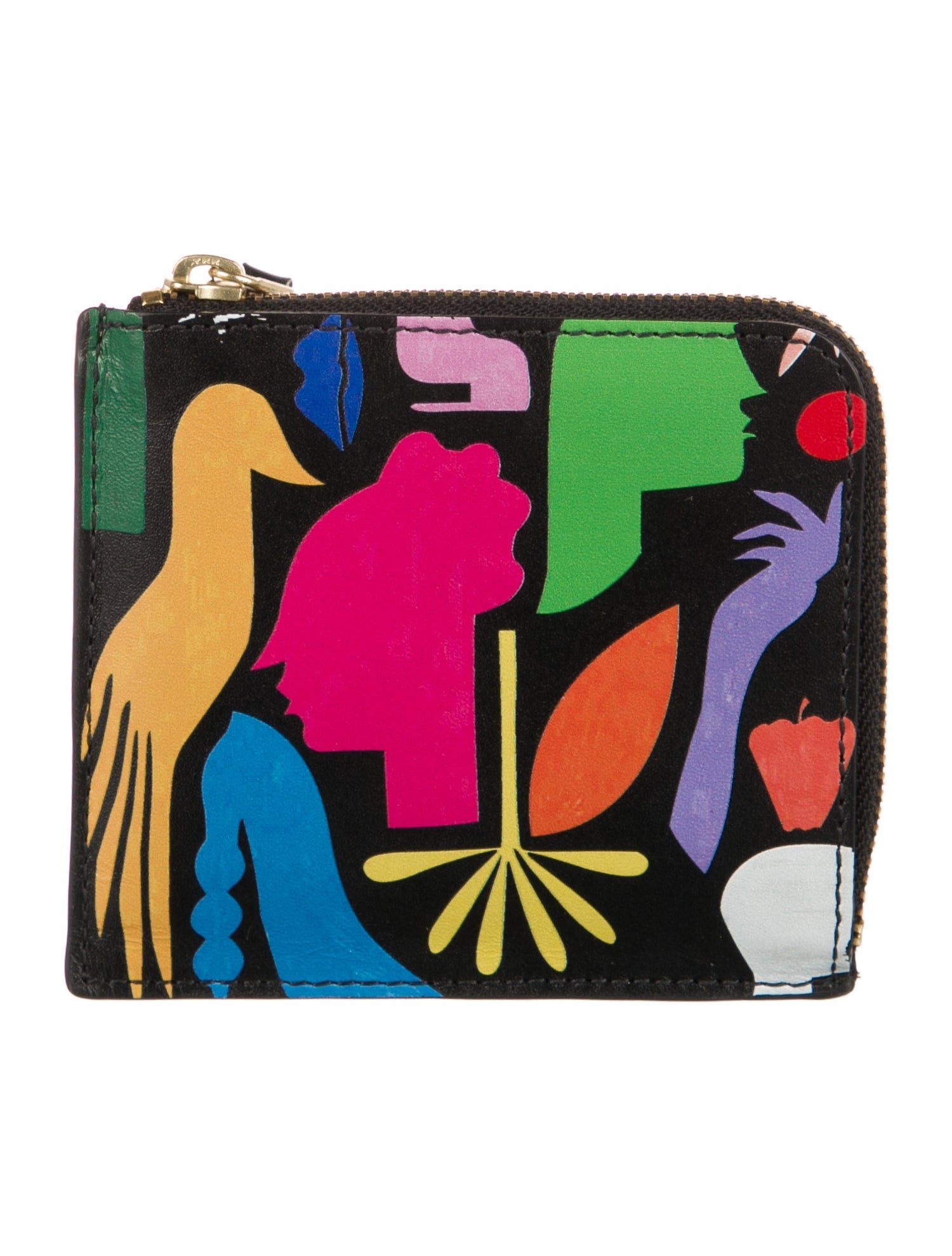 Comme des Garçons Leather Printed Pouch