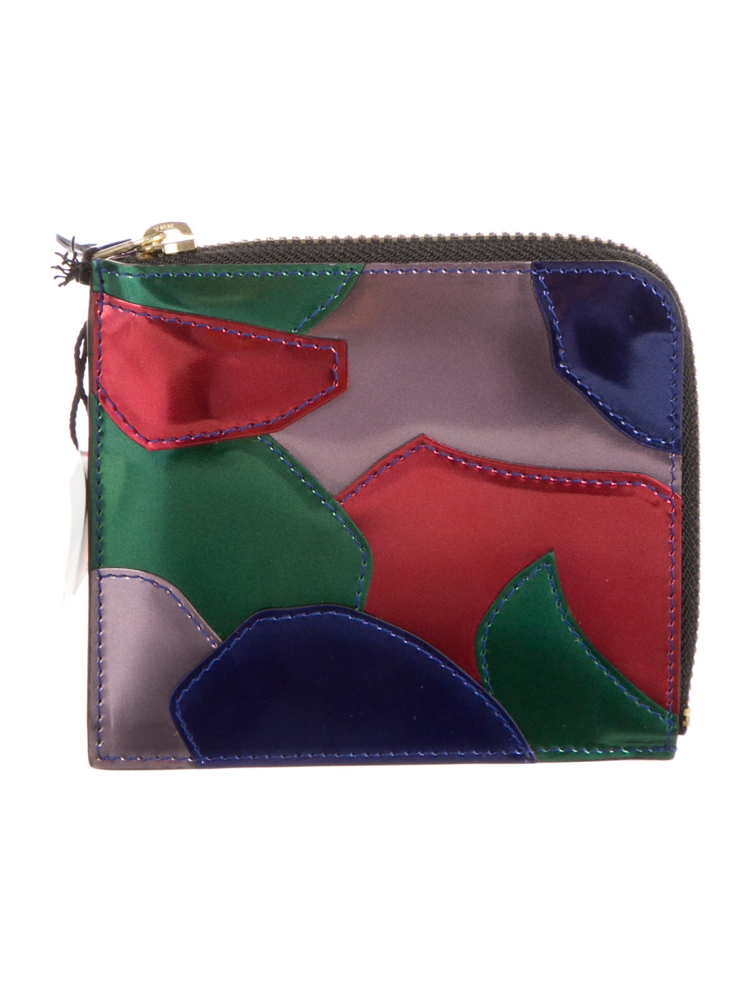 Comme des Garçons Leather Colorblock Pattern Wallet