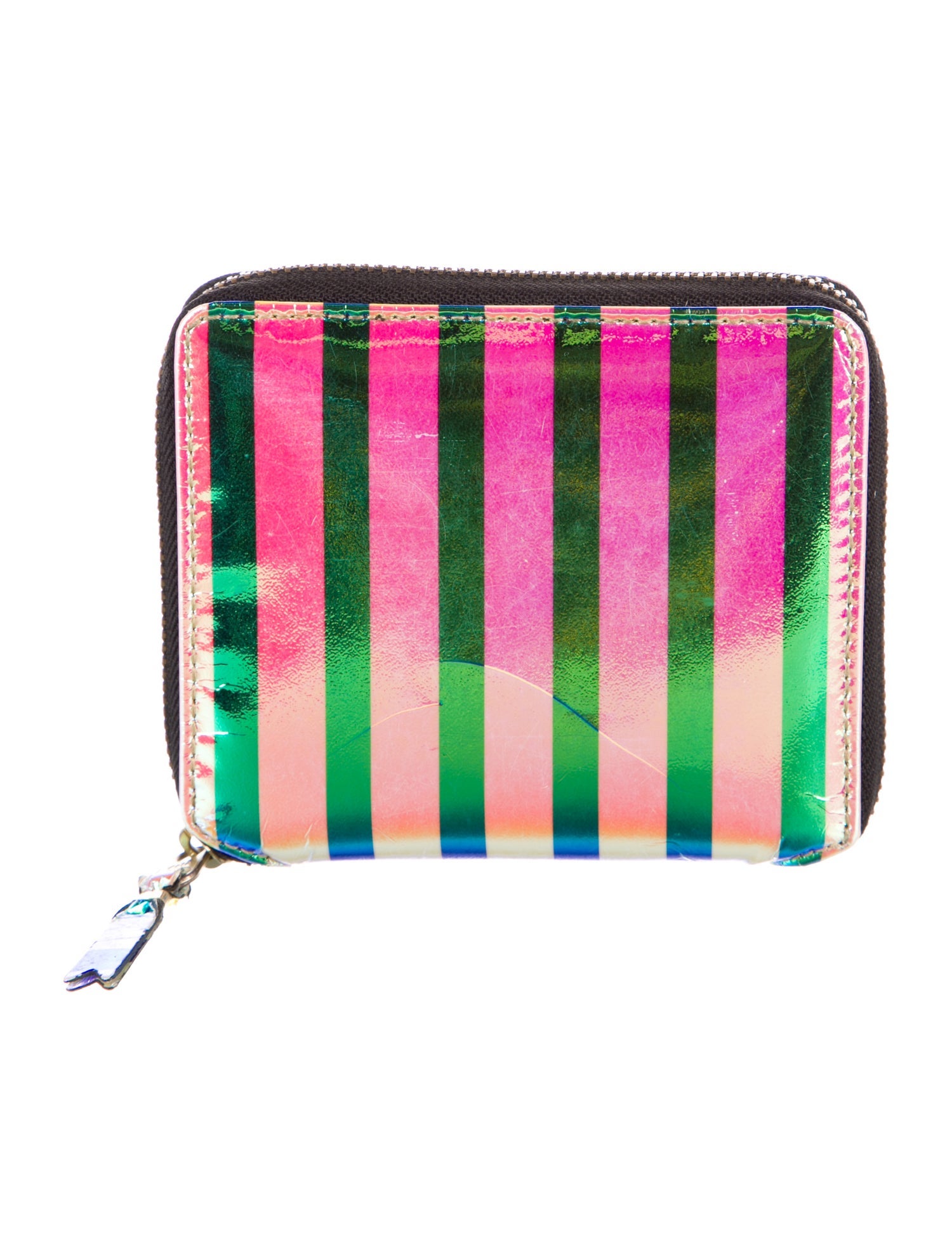 Comme des Garçons Leather Striped Wallet