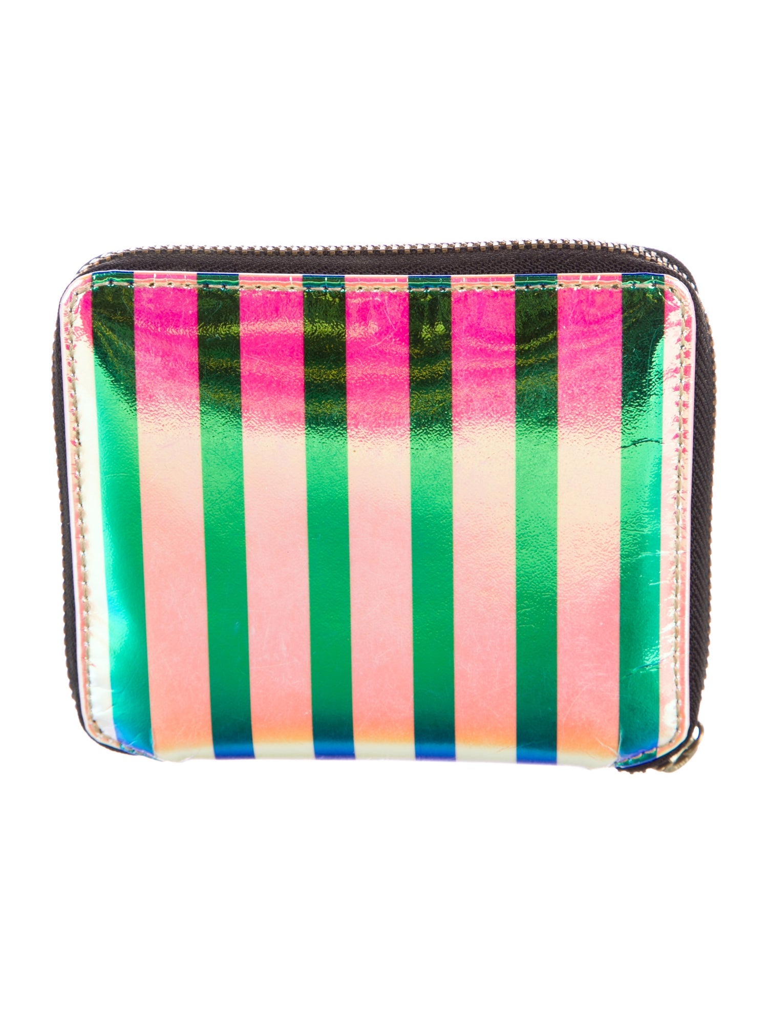 Comme des Garçons Leather Striped Wallet