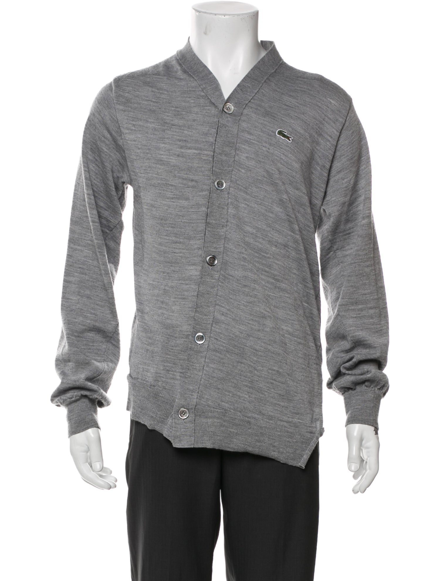 Comme Des Garçons Shirt X Lacoste Wool V-Neck Cardigan