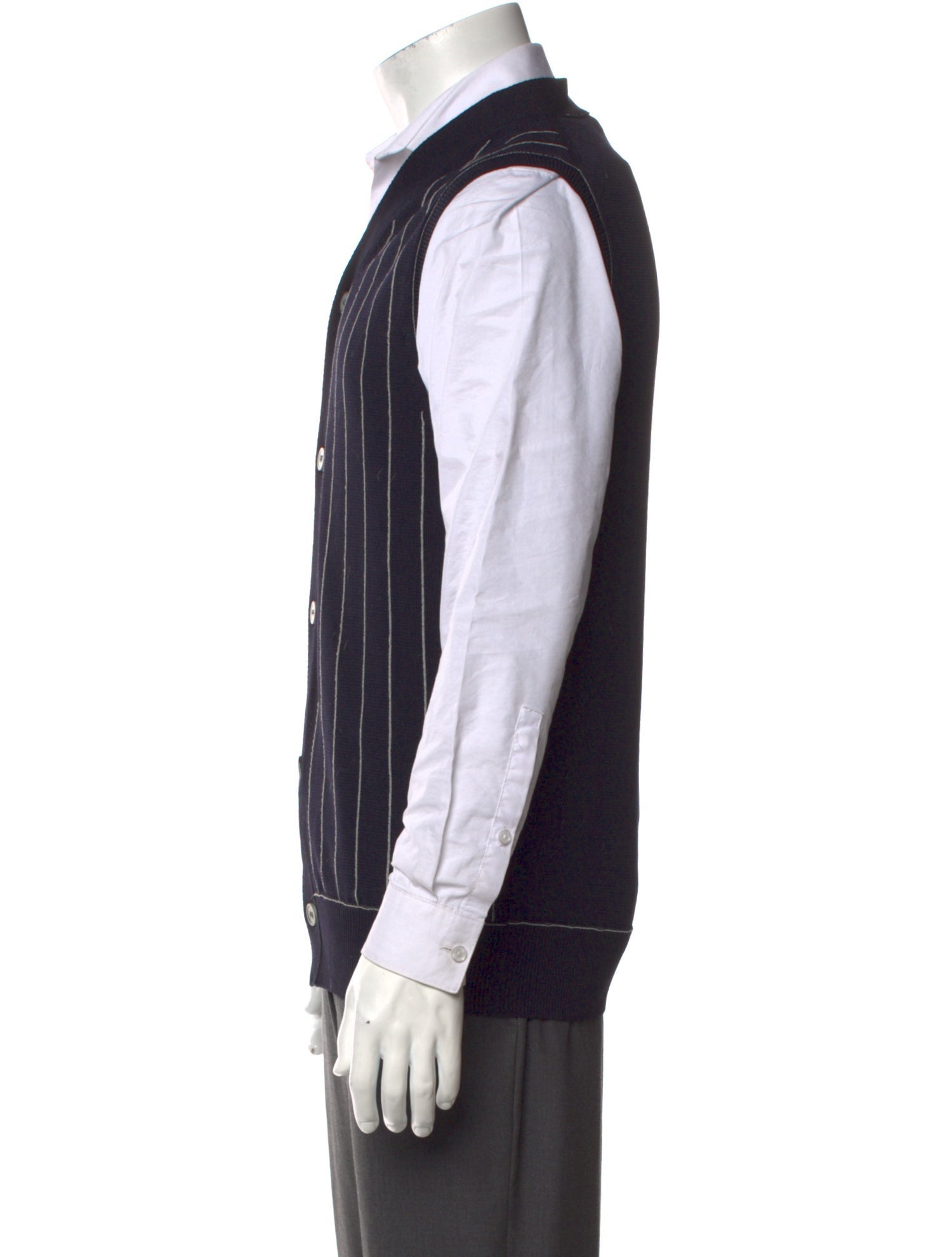 Comme des Garçons Homme Deux Striped V-Neck Sweater Vest