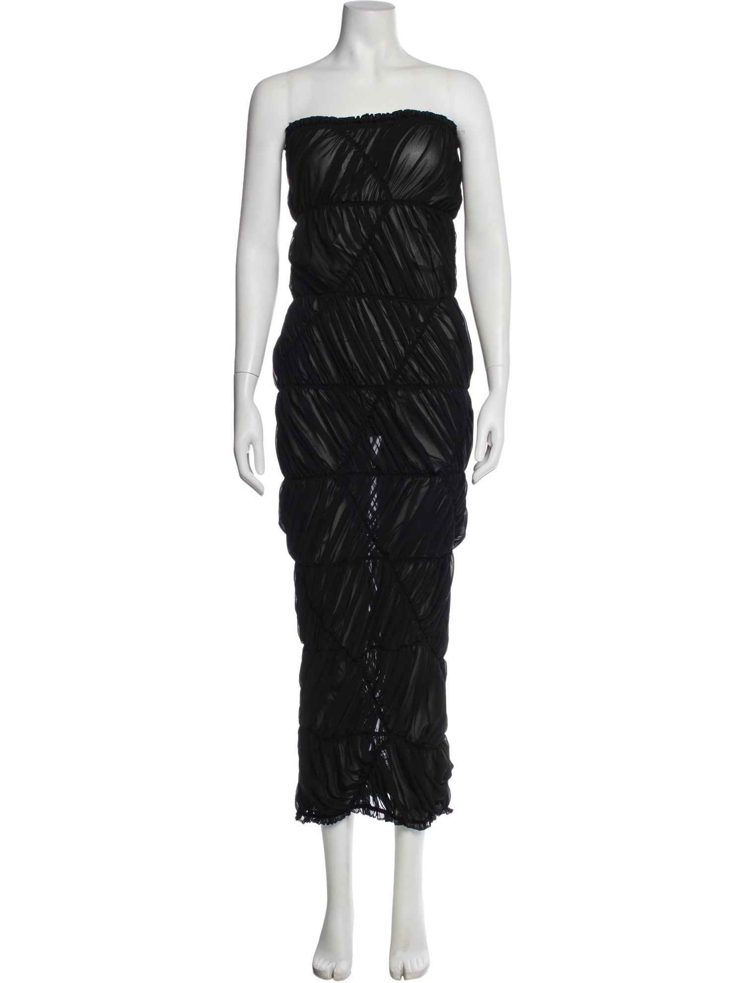 Comme des Garçons Strapless Long Dress