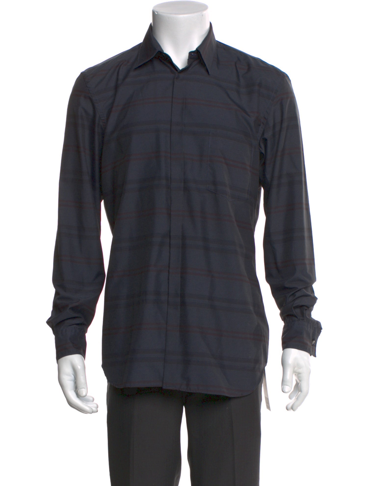 Comme des Garçons SHIRT Plaid Print Long Sleeve Dress Shirt