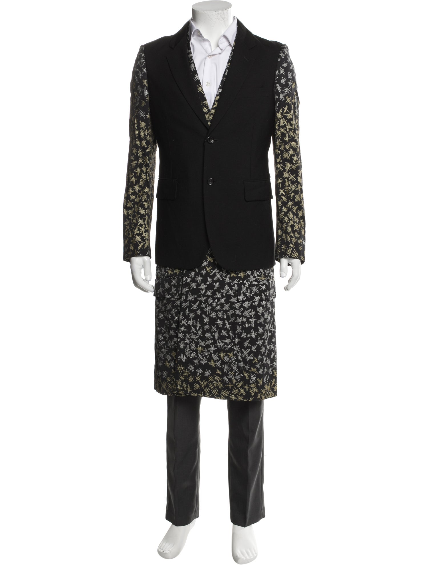 Comme des Garçons Homme Plus Silk Printed Overcoat w/ Tags