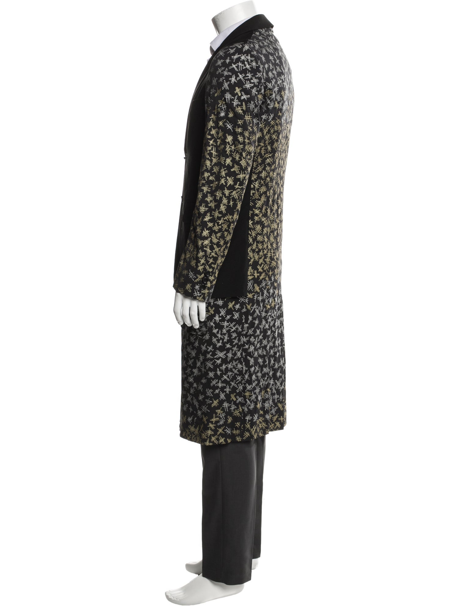 Comme des Garçons Homme Plus Silk Printed Overcoat w/ Tags