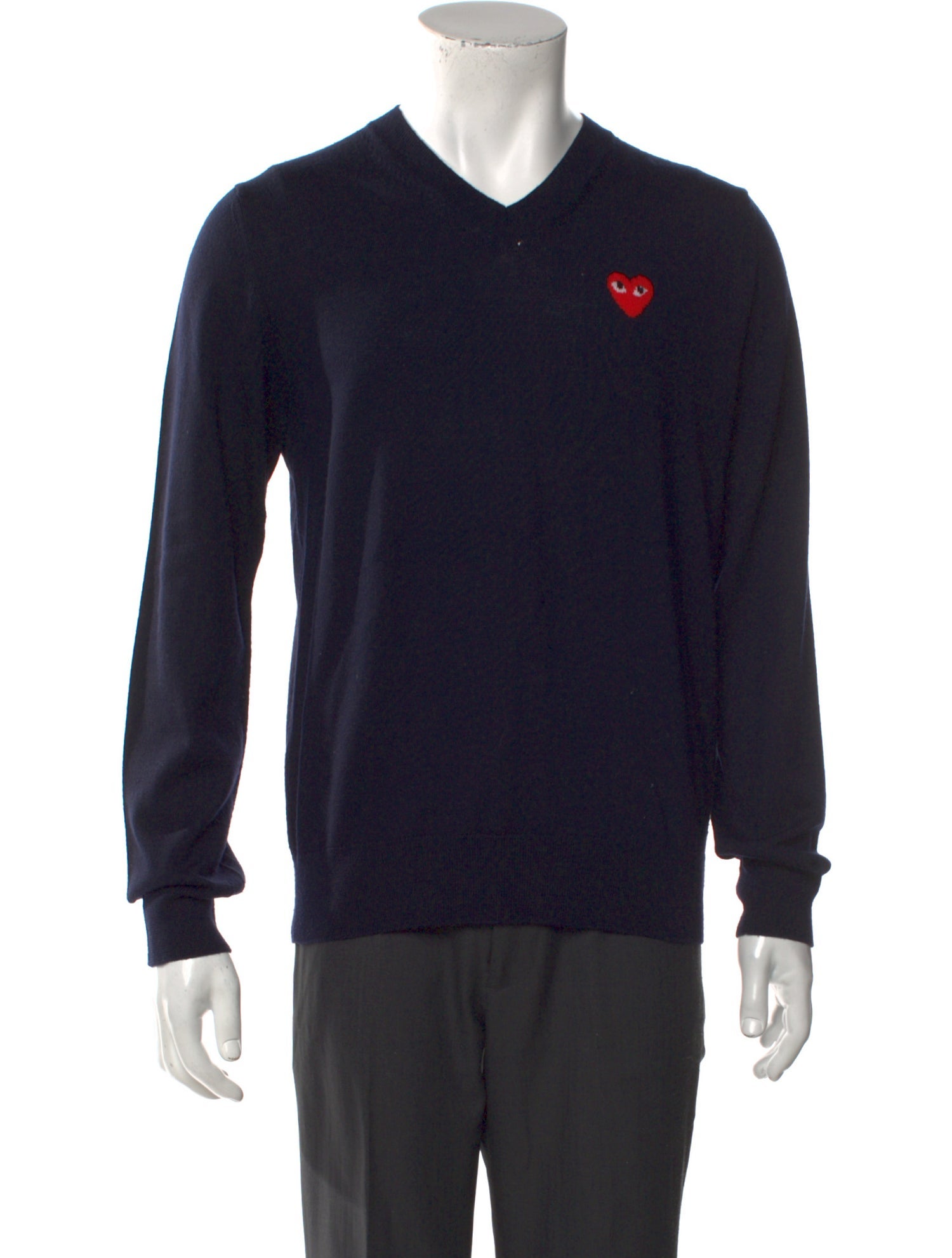 Comme des Garçons Play Wool Graphic Print Pullover