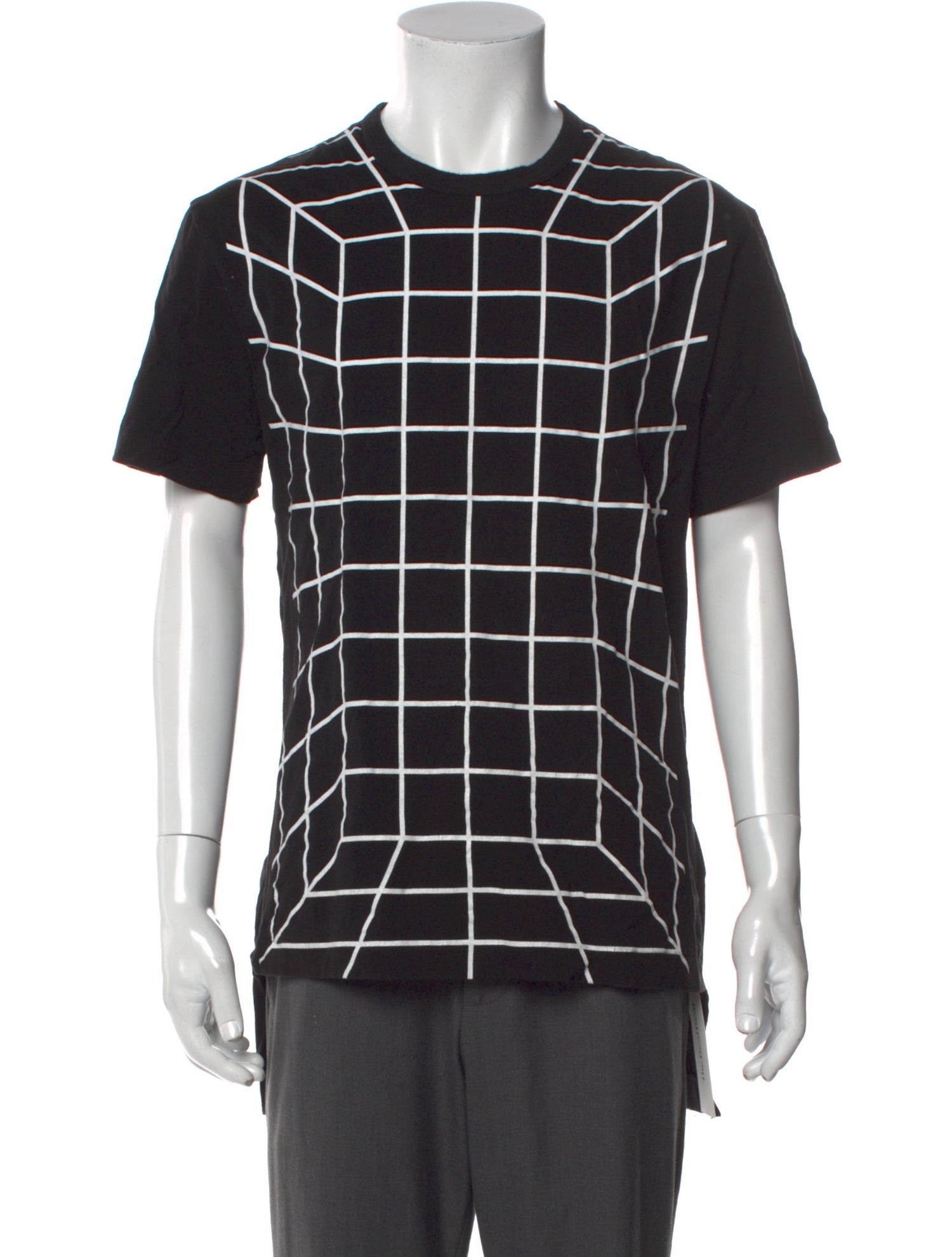 Comme des Garçons Homme Plus Plaid Print Crew Neck T-Shirt