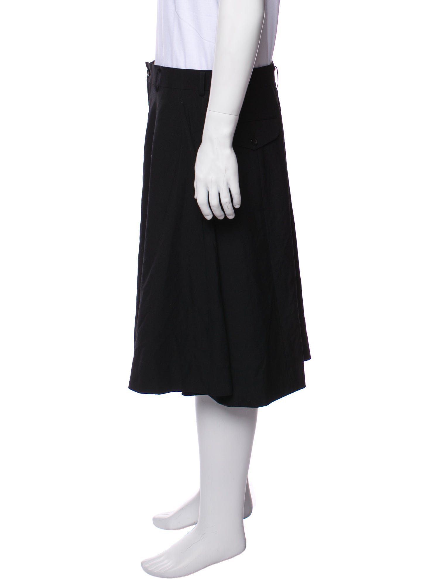 Comme des Garçons Wool Flat Front Shorts