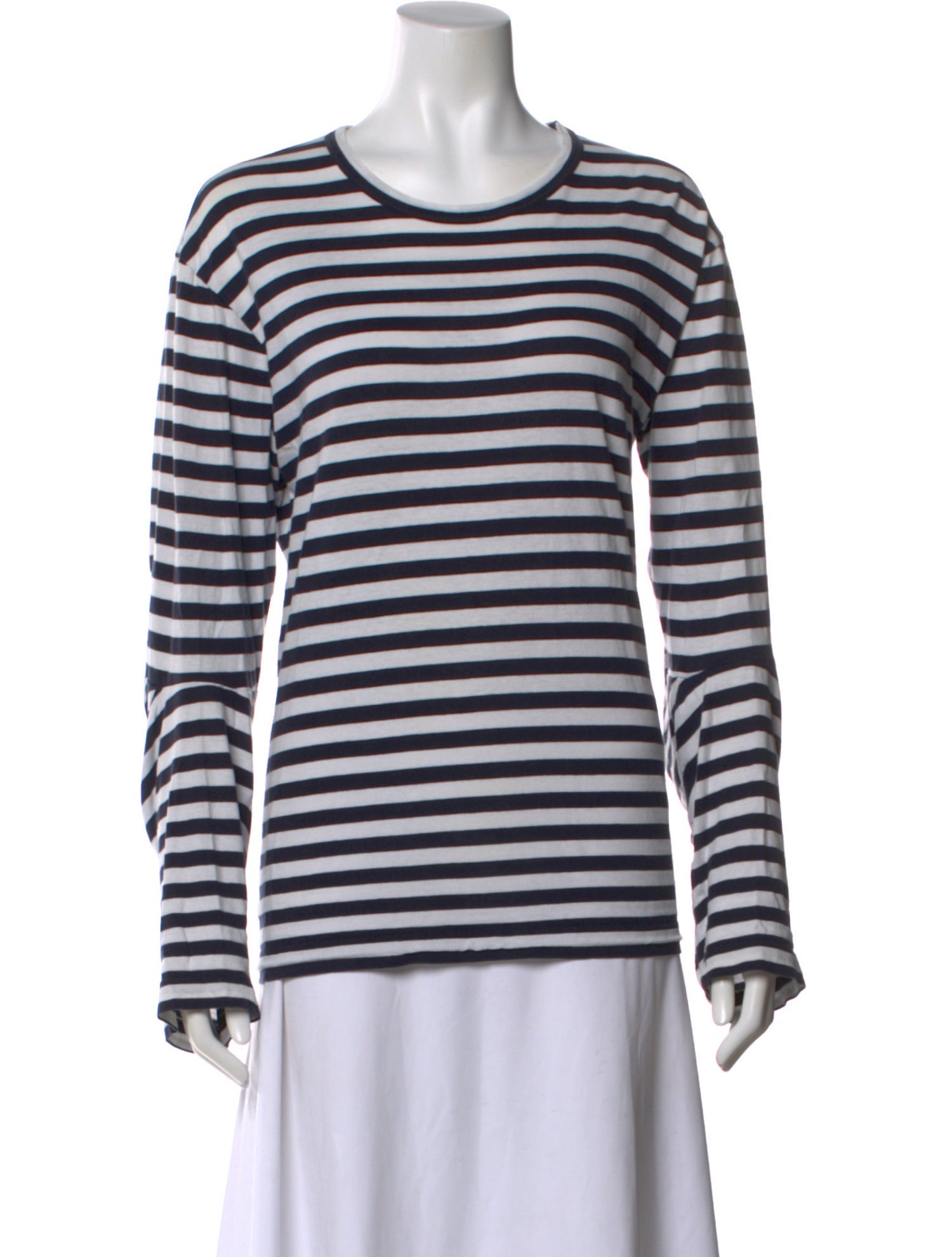 Comme des Garçons SHIRT Striped Crew Neck Top