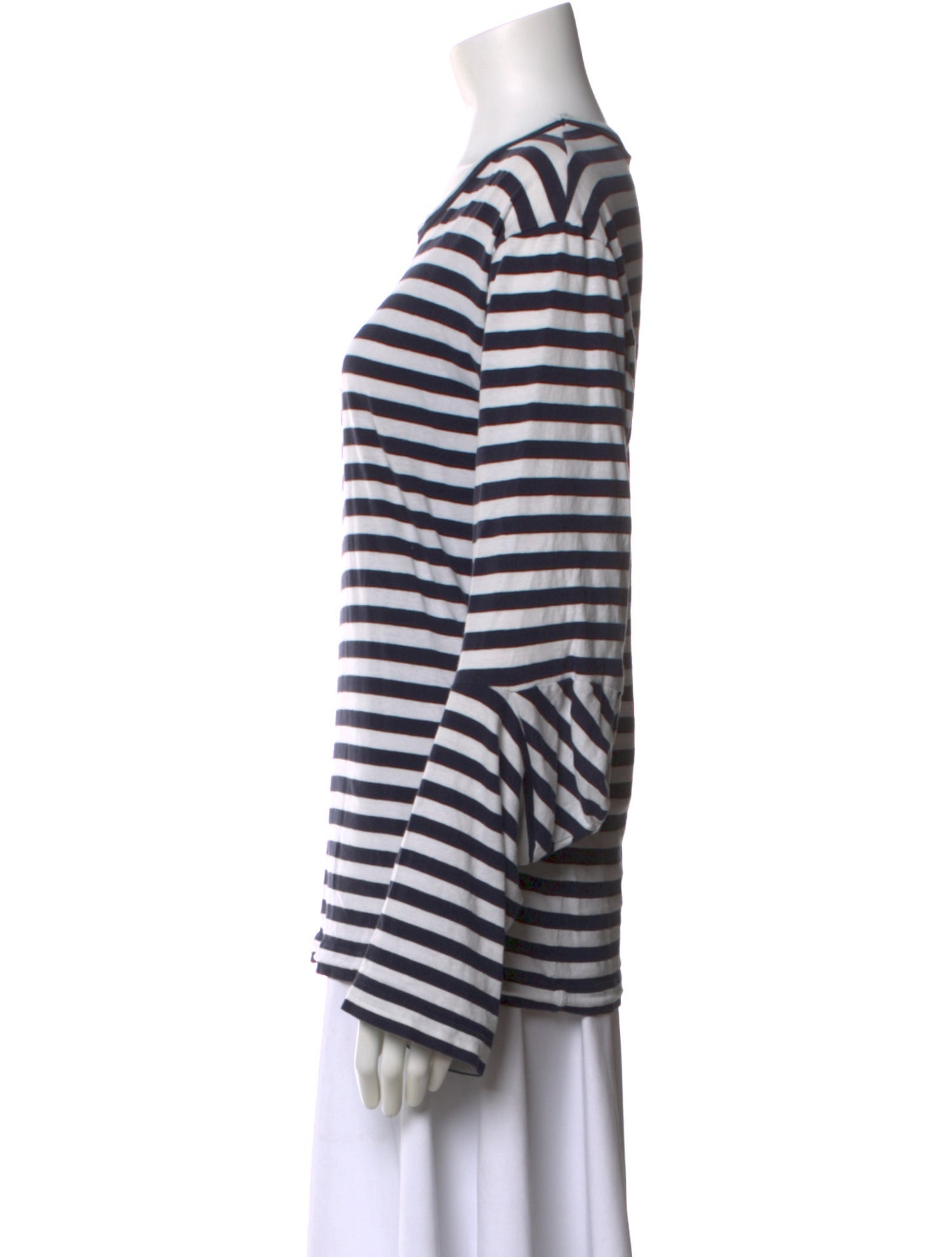 Comme des Garçons SHIRT Striped Crew Neck Top