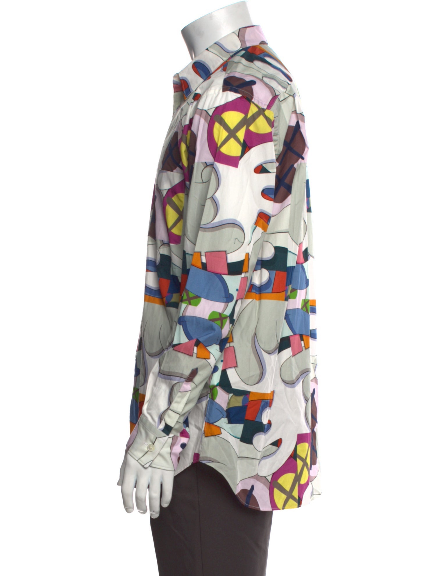 Comme Des Garçons Shirt X Kaws Printed Long Sleeve Shirt