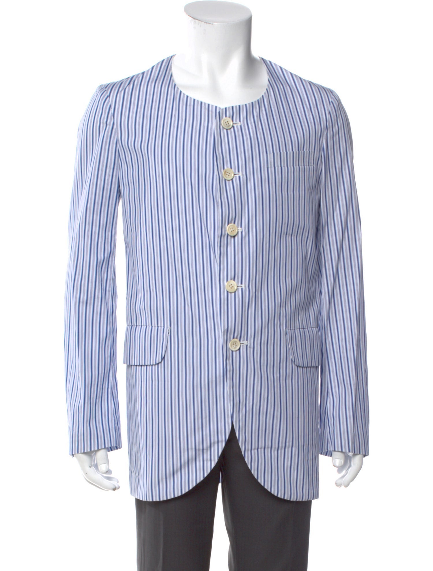 Comme des Garçons Striped Long Sleeve Dress Shirt