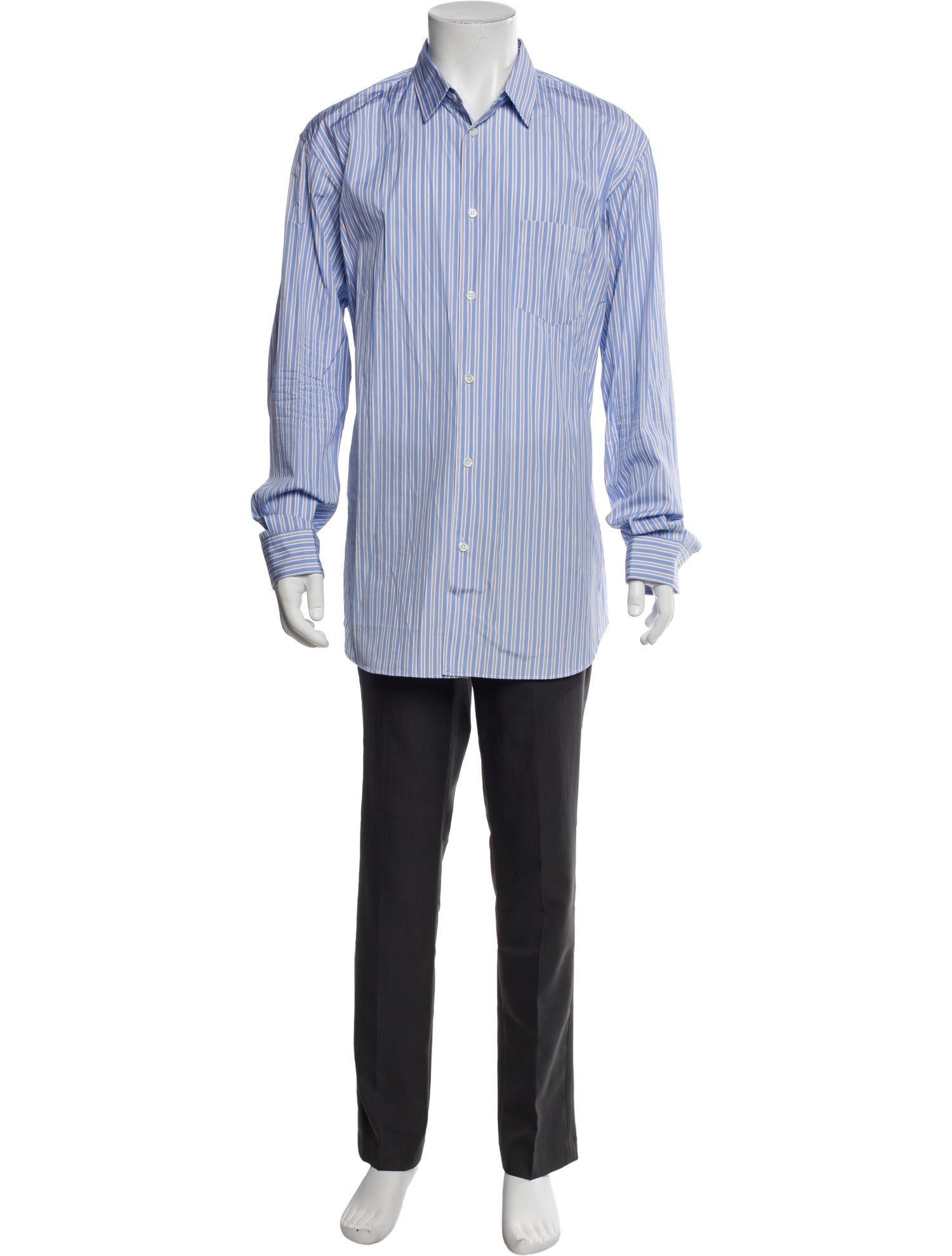 Comme des Garçons Striped Long Sleeve Dress Shirt