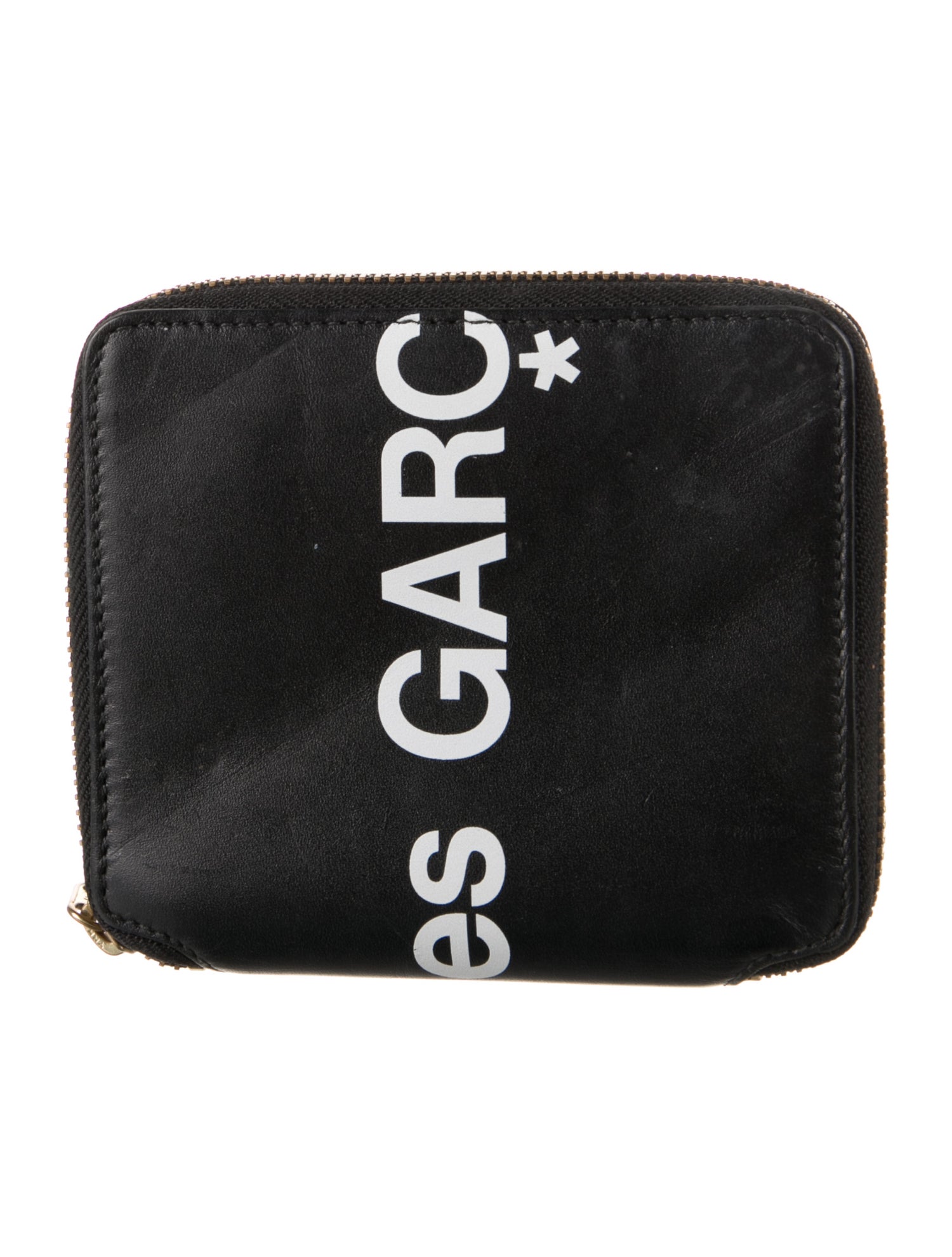 Comme des Garçons Leather Graphic Print Compact Wallet