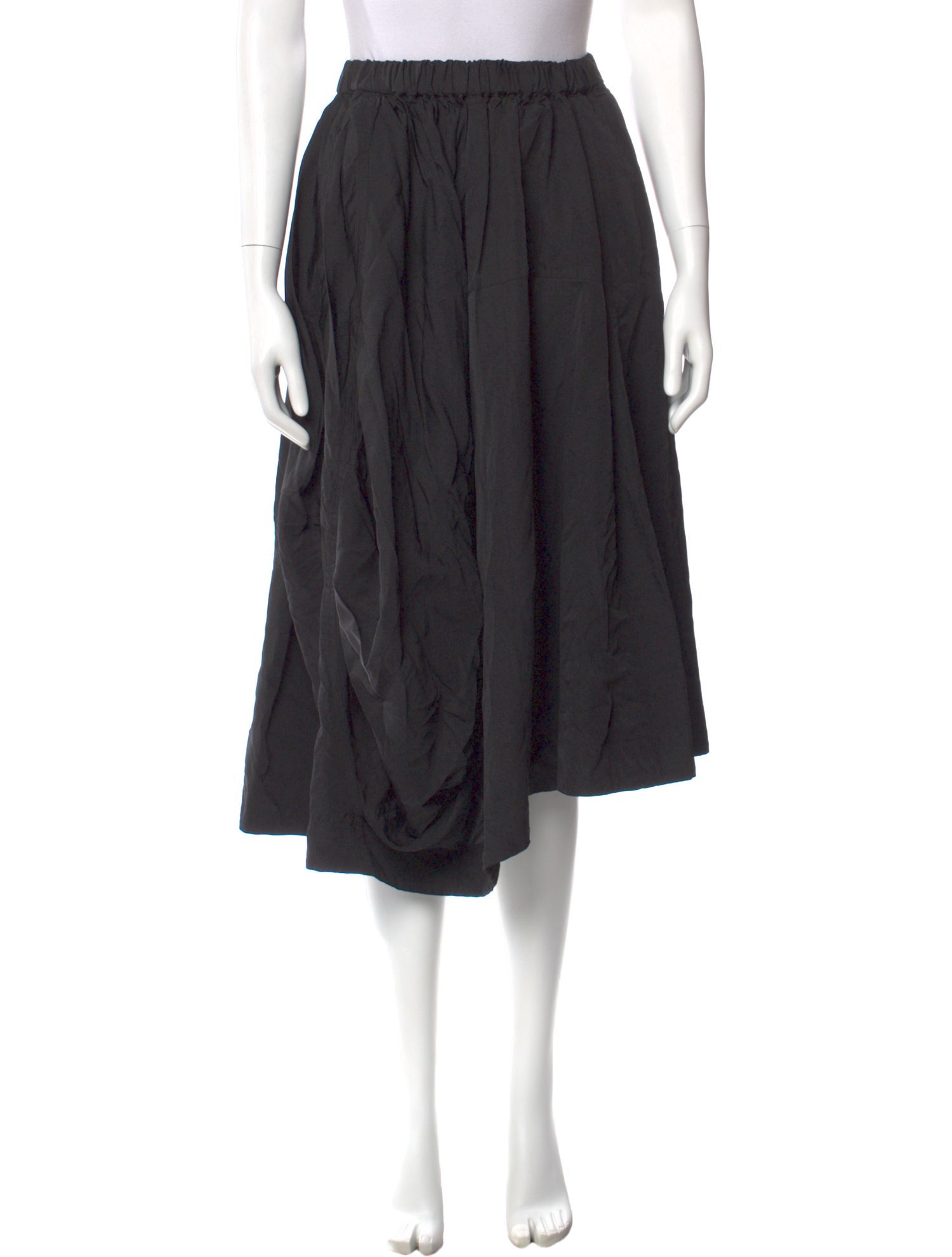 Comme des Garçons Pleated Accents Midi Length Skirt