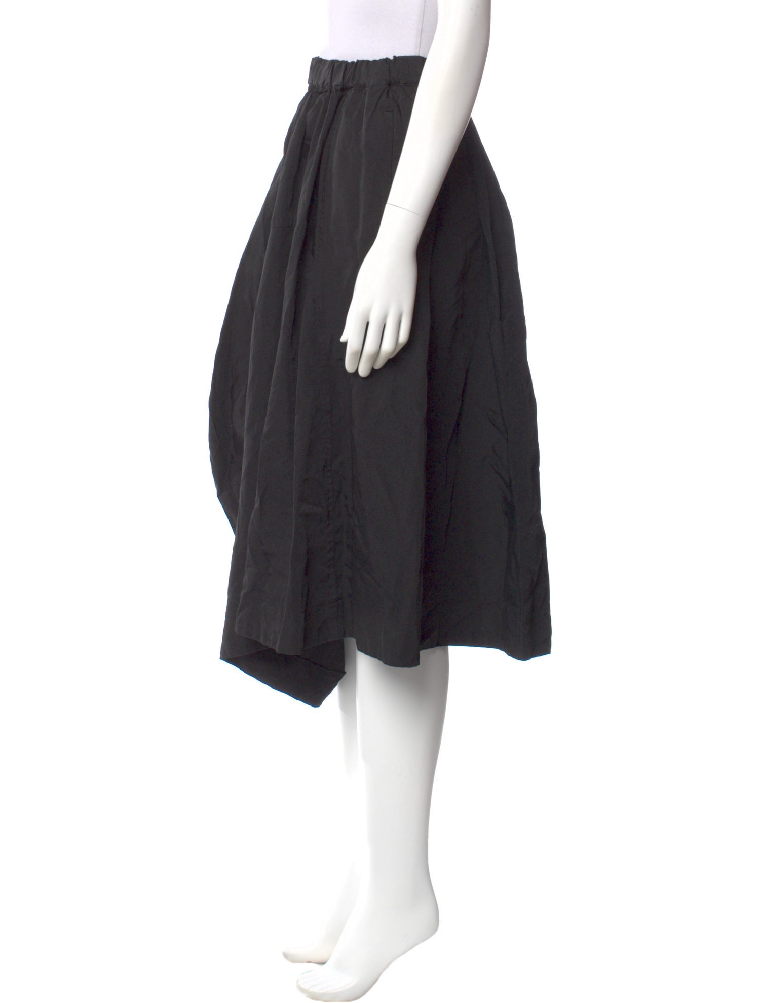 Comme des Garçons Pleated Accents Midi Length Skirt