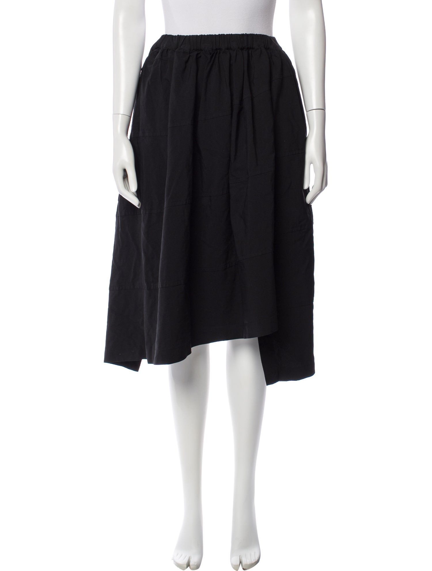 Comme des Garçons Pleated Accents Knee-Length Skirt
