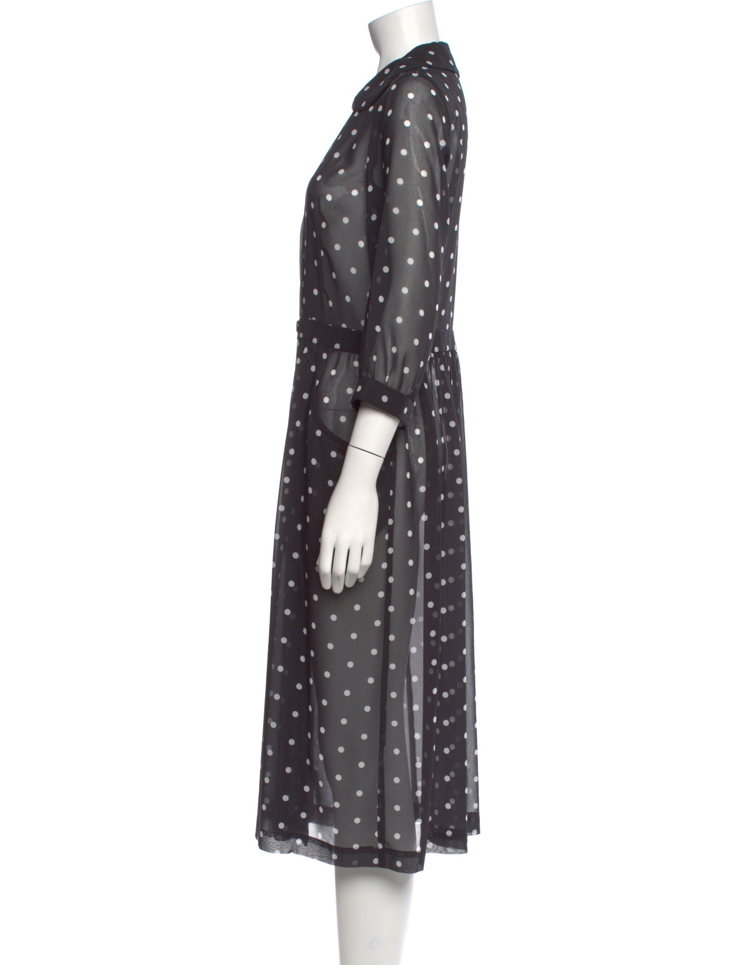 Comme des Garçons Polka Dot Print Midi Length Dress