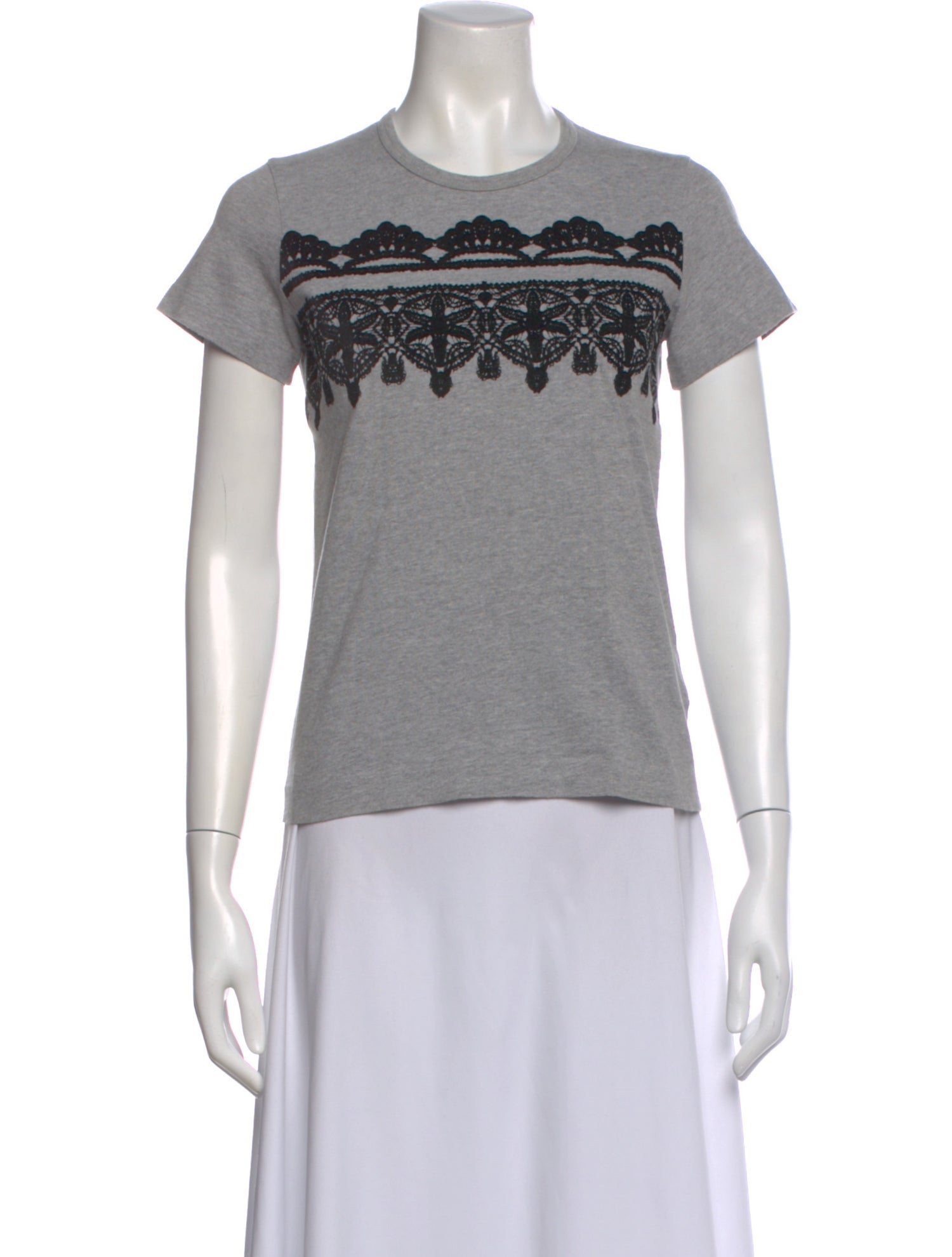 tricot COMME des GARÇONS Lace Pattern Crew Neck T-Shirt