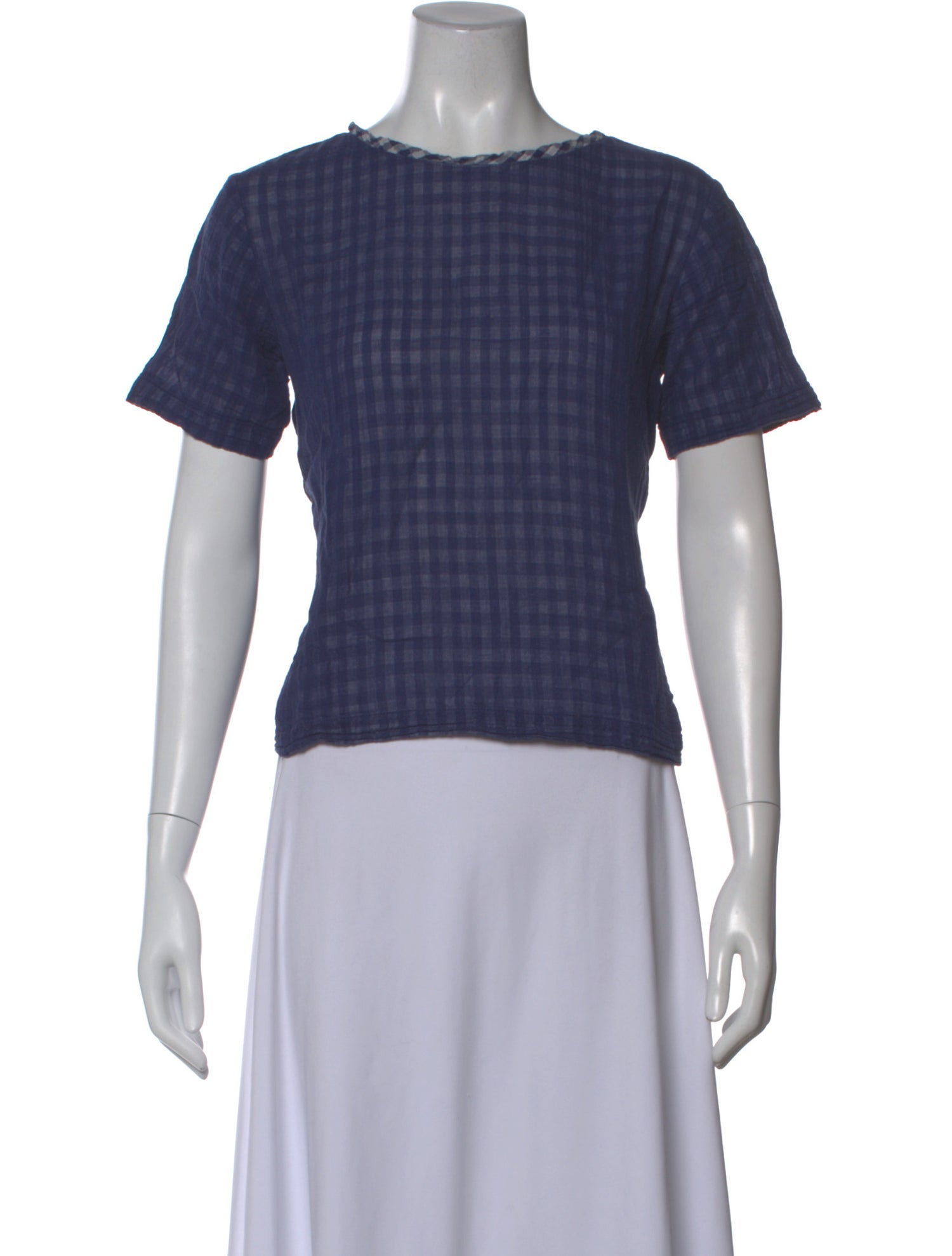 tricot COMME des GARÇONS Vintage Plaid Print Top