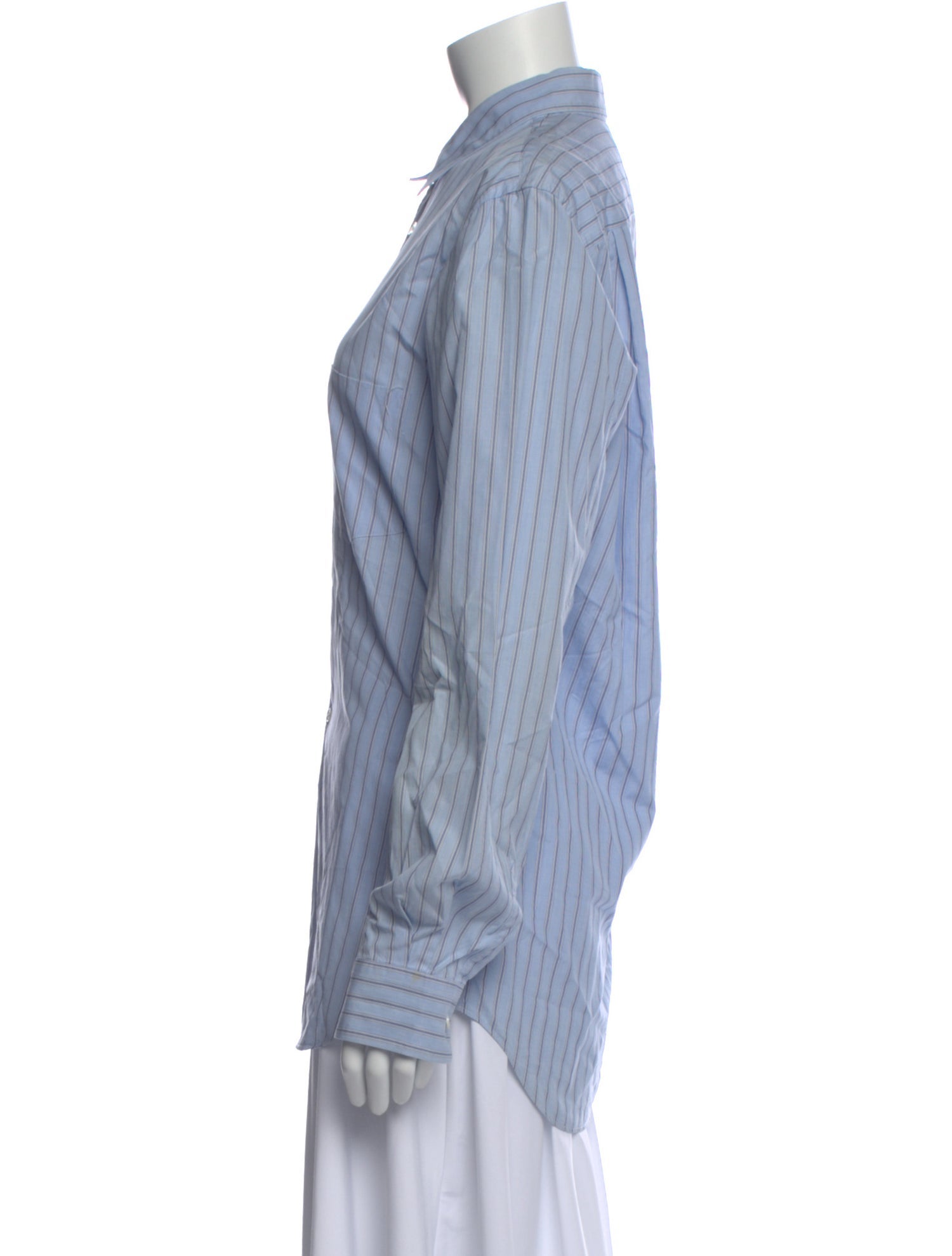 Comme des Garçons SHIRT Striped Long Sleeve Button-Up Top