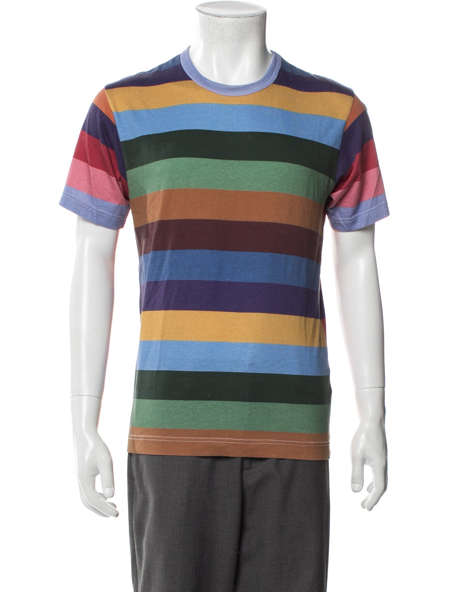 Comme des Garçons SHIRT Striped Crew Neck T-Shirt