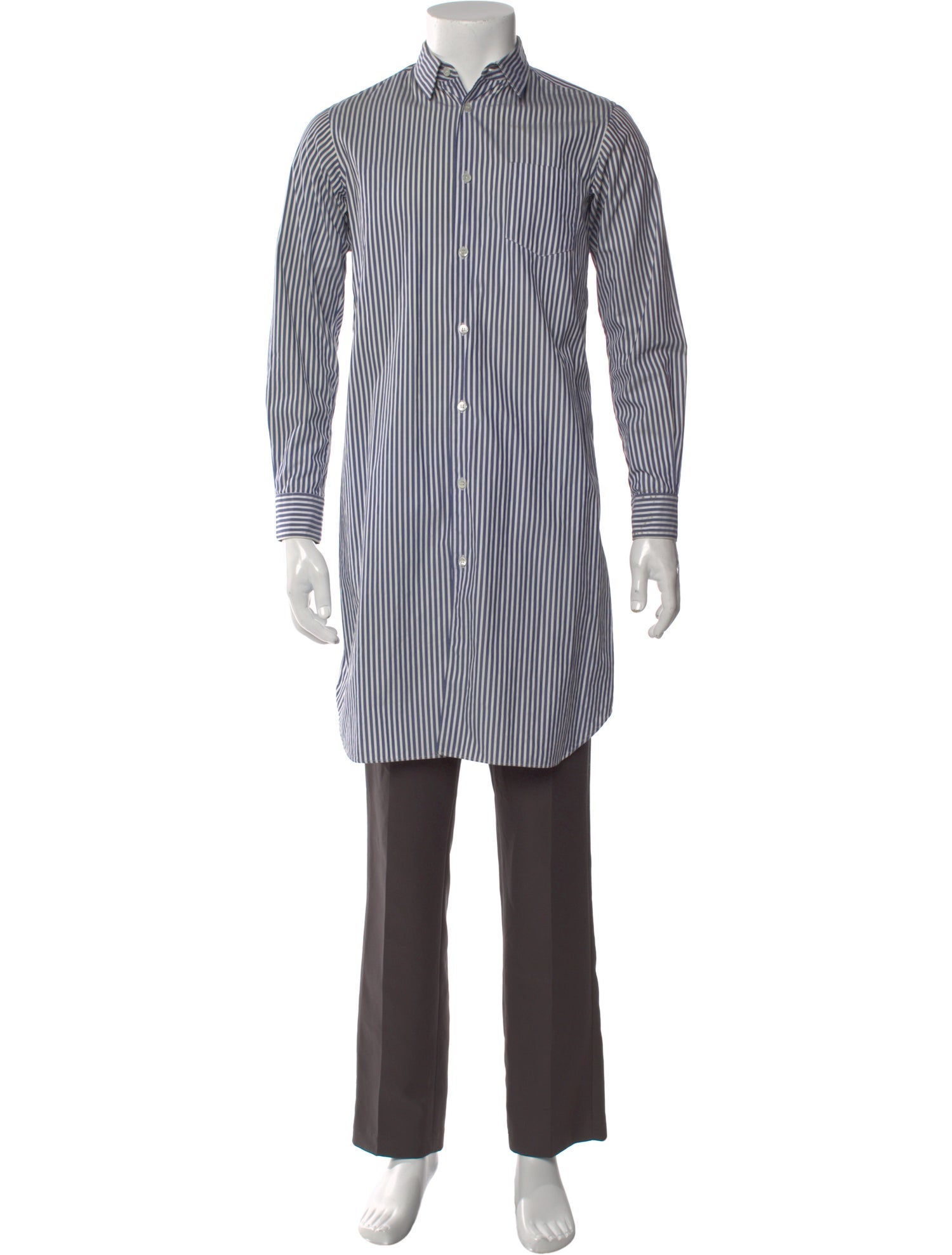 Comme des Garçons SHIRT Striped Long Sleeve Dress Shirt
