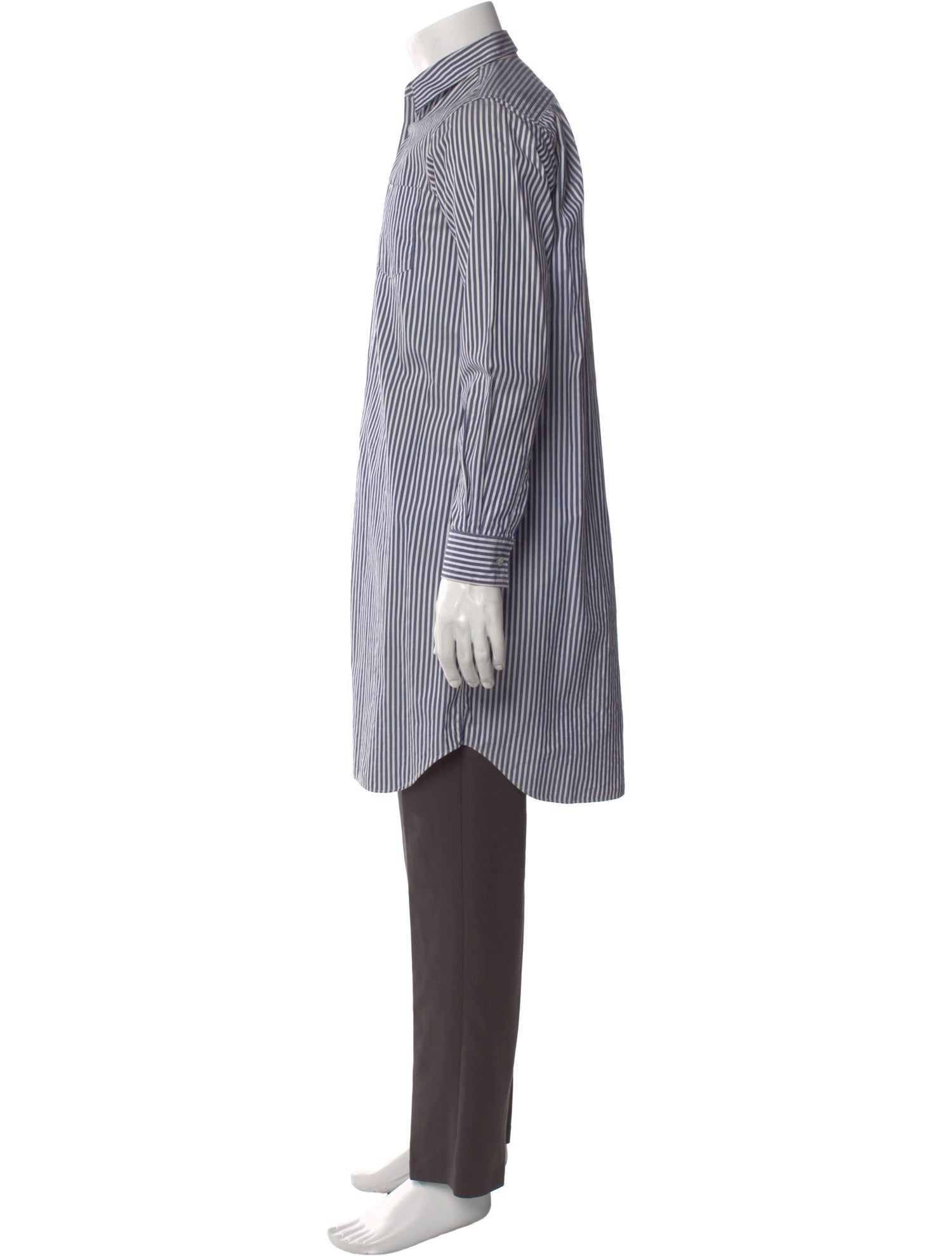 Comme des Garçons SHIRT Striped Long Sleeve Dress Shirt