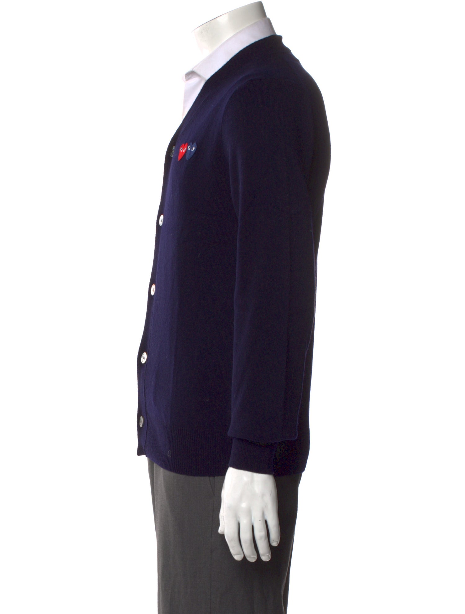 Comme des Garçons Play Wool V-Neck Cardigan w/ Tags