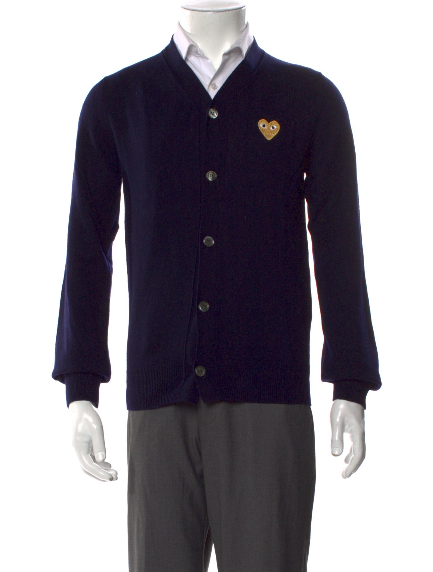 Comme des Garçons Play Wool V-Neck Cardigan w/ Tags