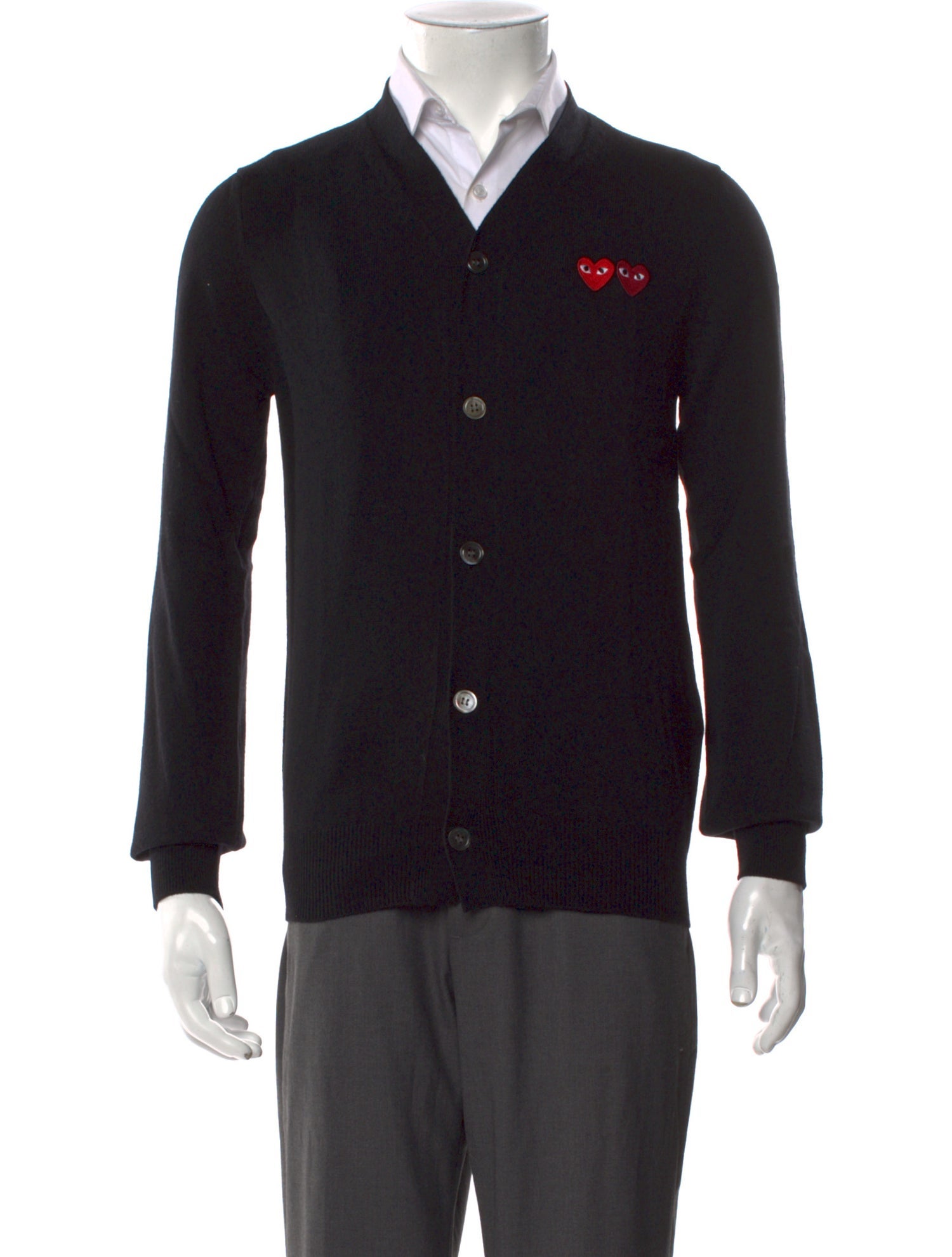 Comme des Garçons Play Wool V-Neck Cardigan w/ Tags