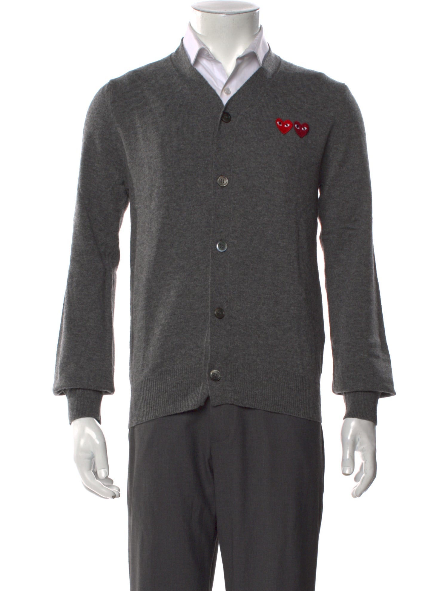 Comme des Garçons Play Wool V-Neck Cardigan w/ Tags