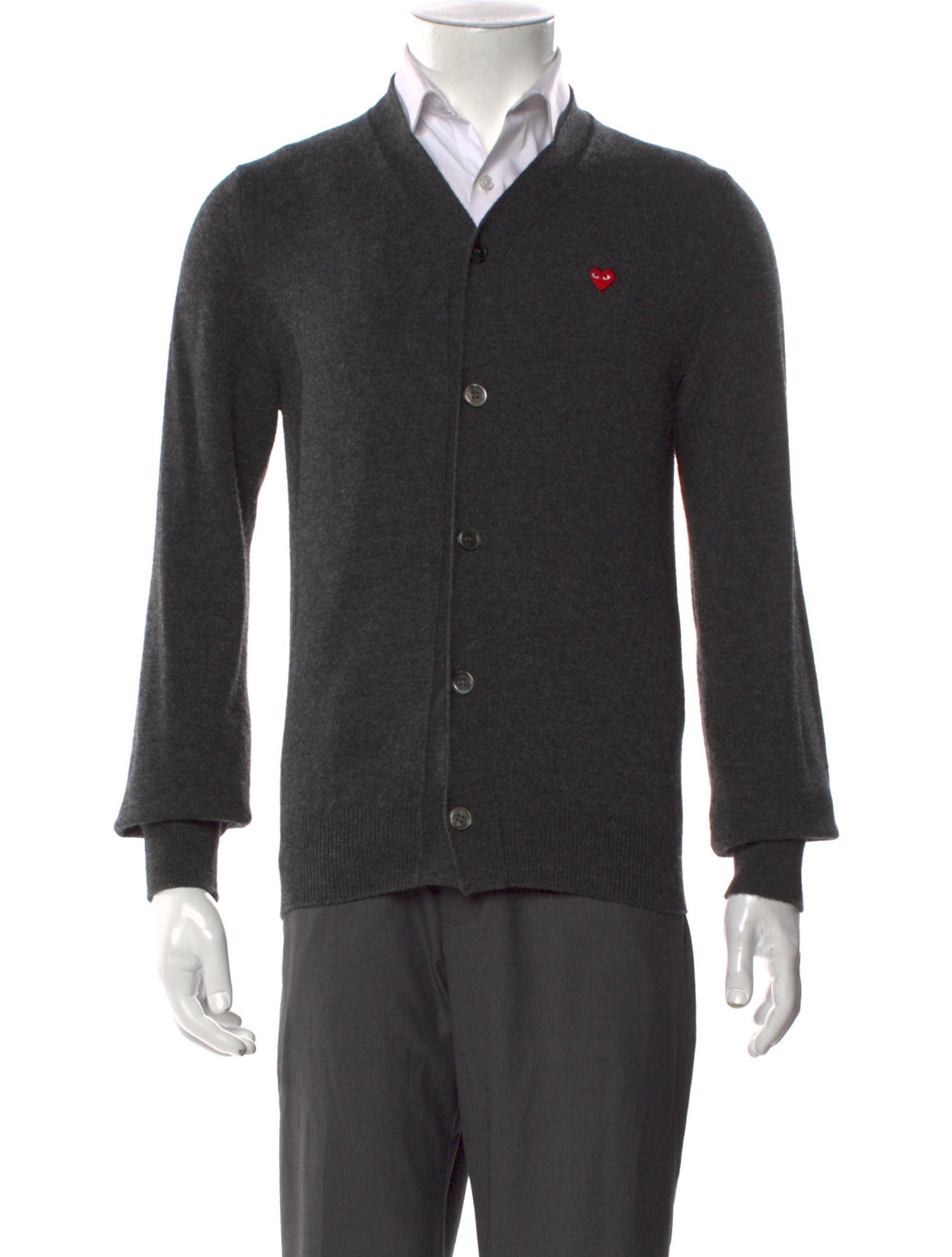 Comme des Garçons Play Wool V-Neck Cardigan