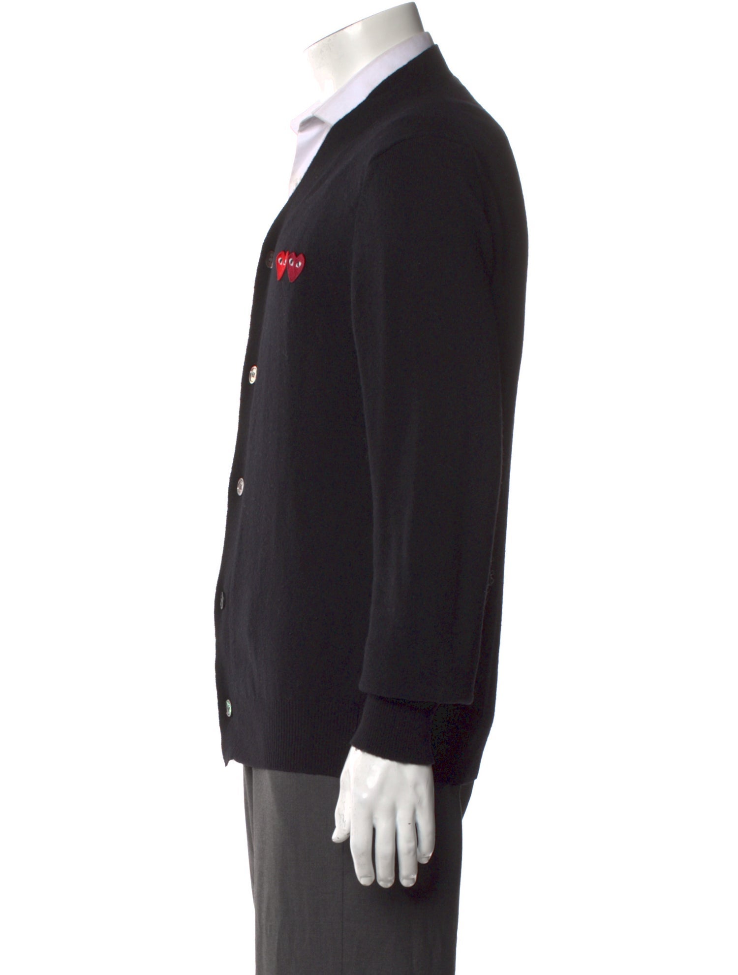 Comme des Garçons Play Wool Graphic Print Cardigan