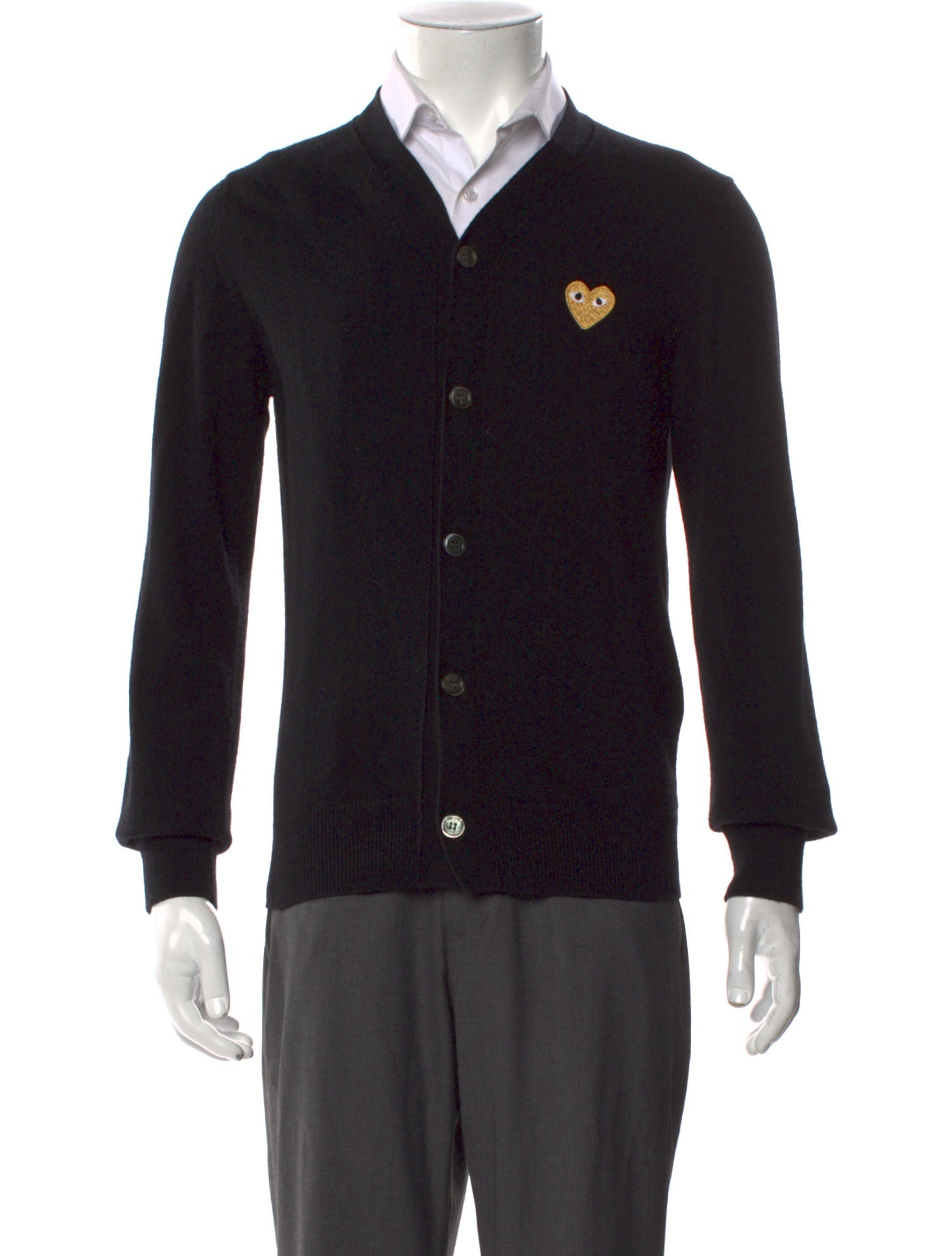 Comme des Garçons Play Wool Graphic Print Cardigan