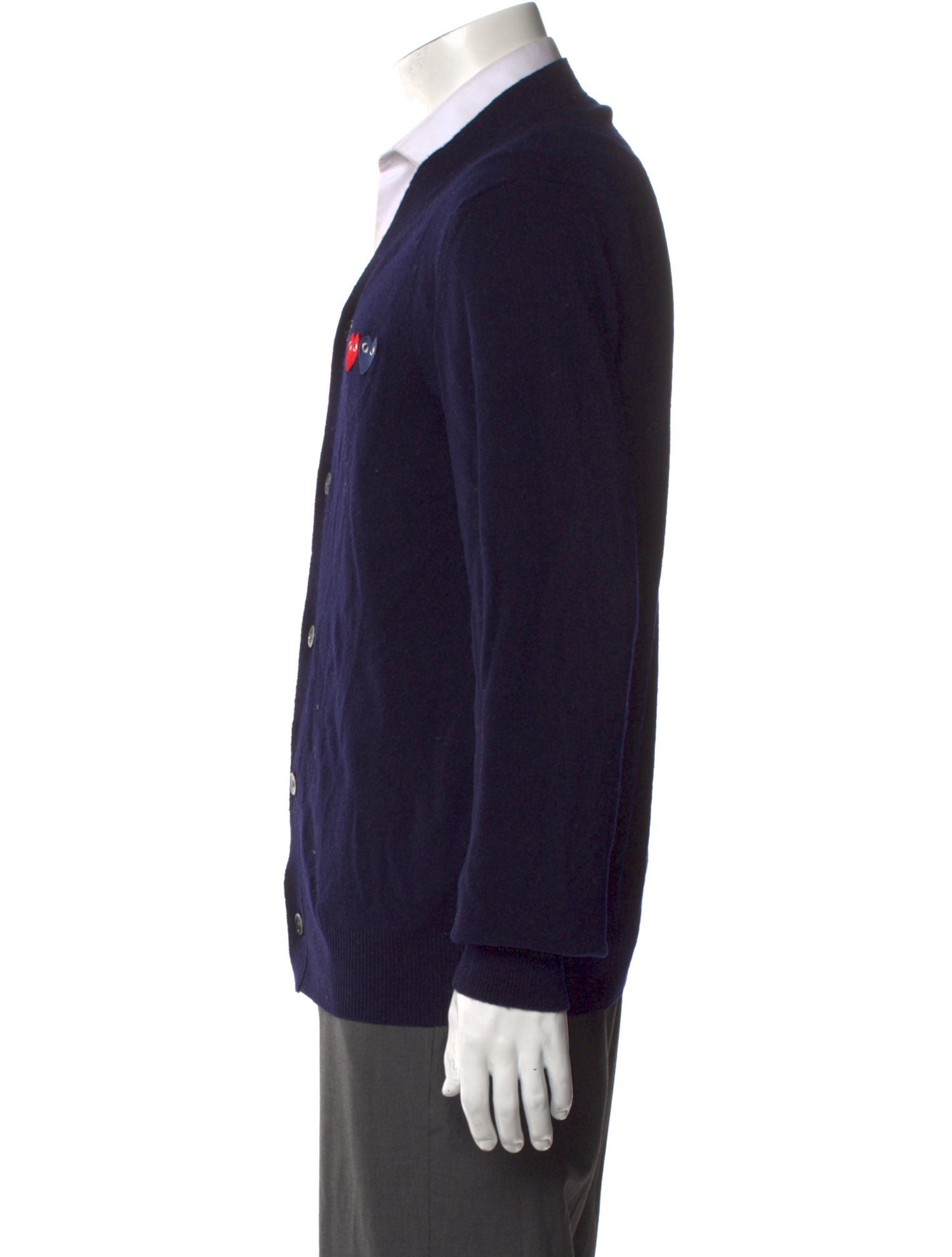 Comme des Garçons Play Wool Graphic Print Cardigan
