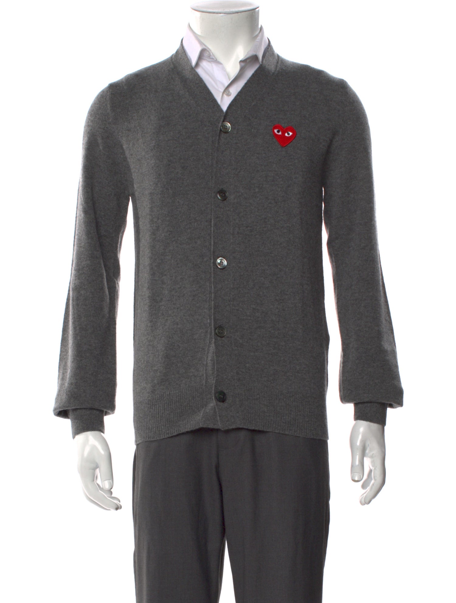 Comme des Garçons Play Wool Graphic Print Cardigan w/ Tags