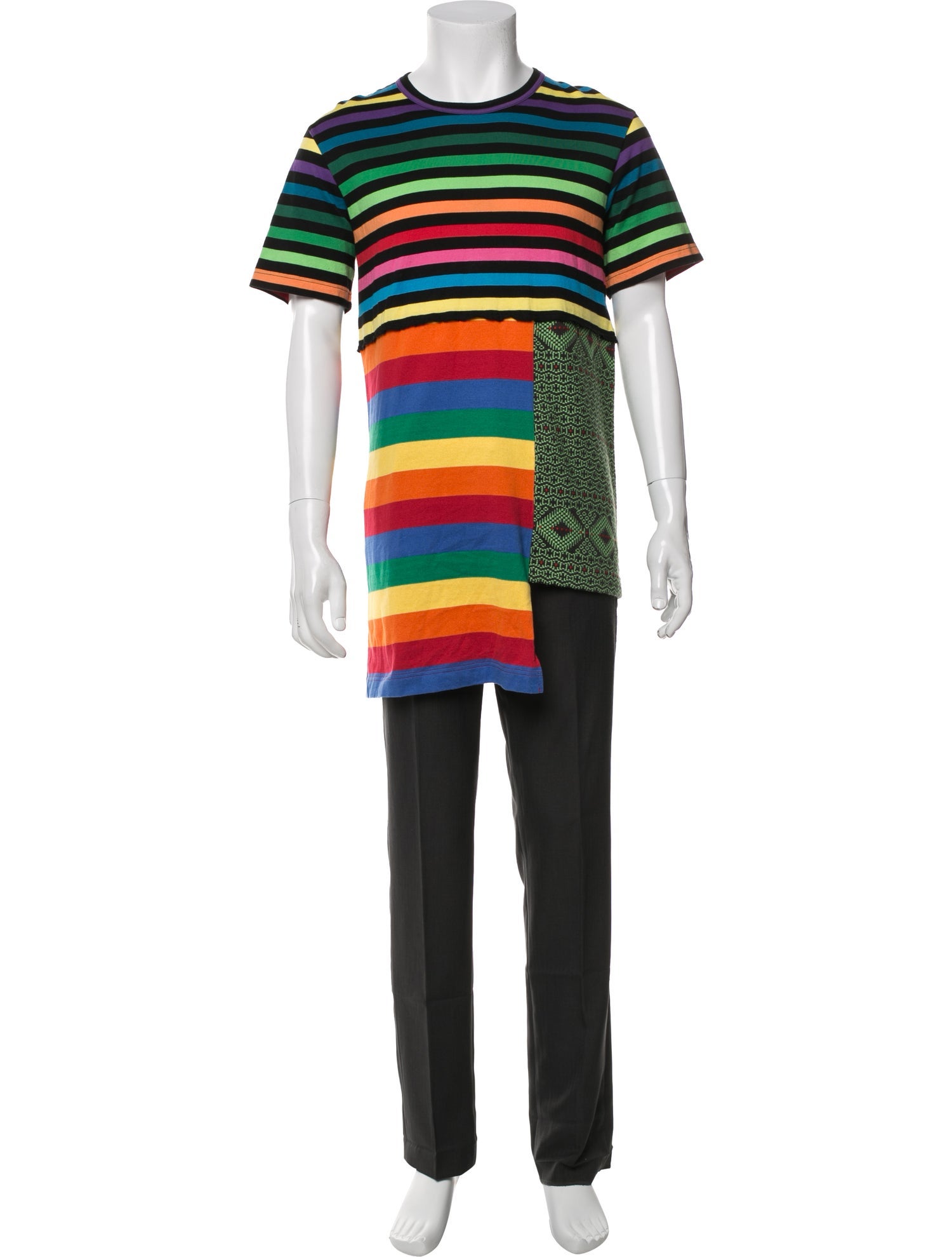 Comme des Garçons Homme Plus Striped Crew Neck T-Shirt w/ Tags