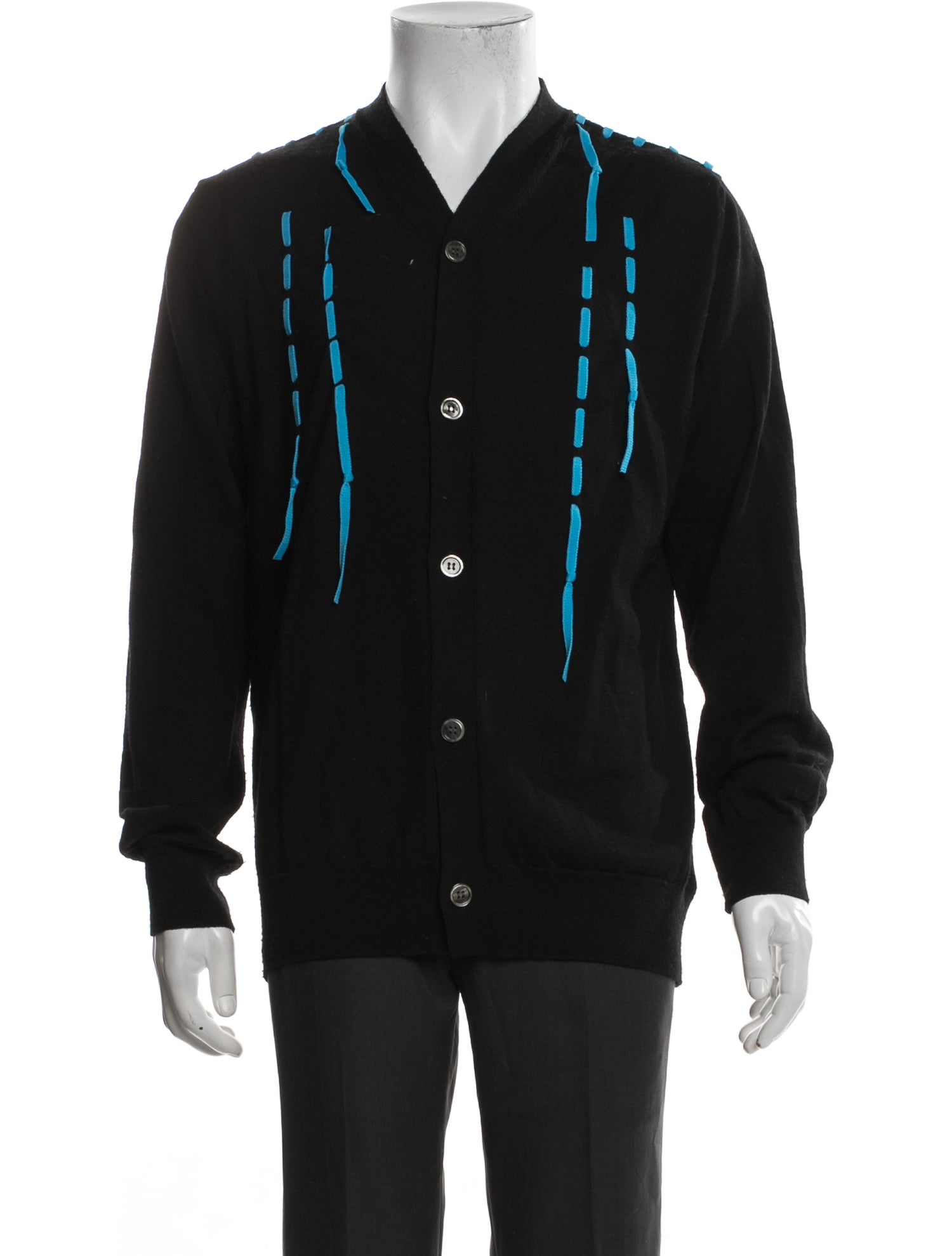 Comme des Garçons SHIRT Wool Graphic Print Cardigan