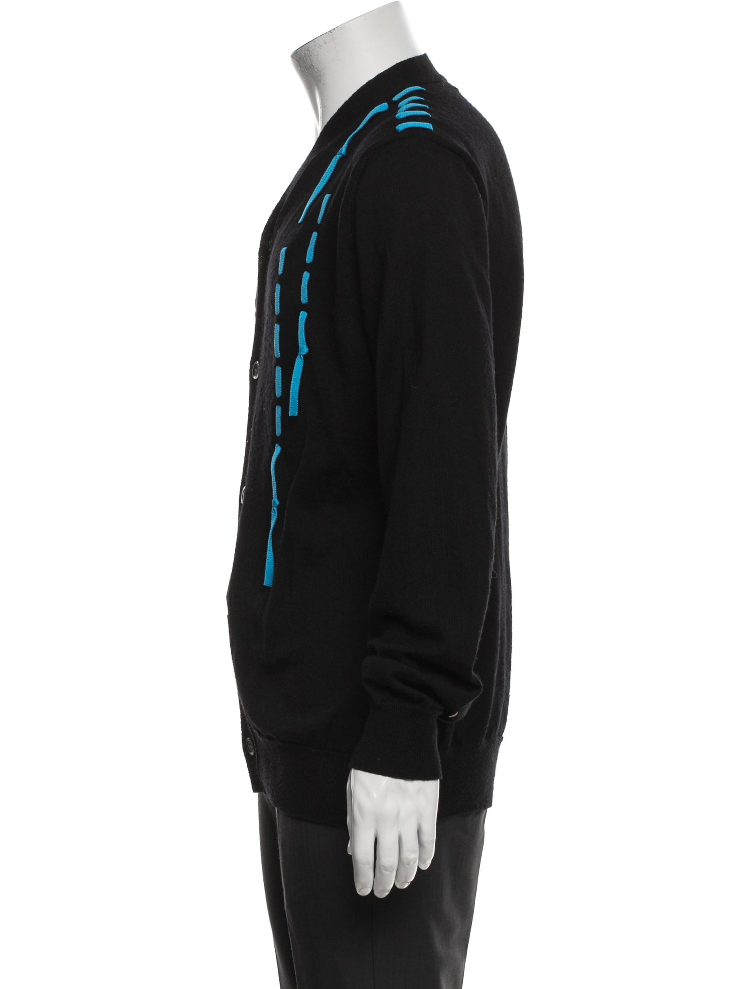 Comme des Garçons SHIRT Wool Graphic Print Cardigan