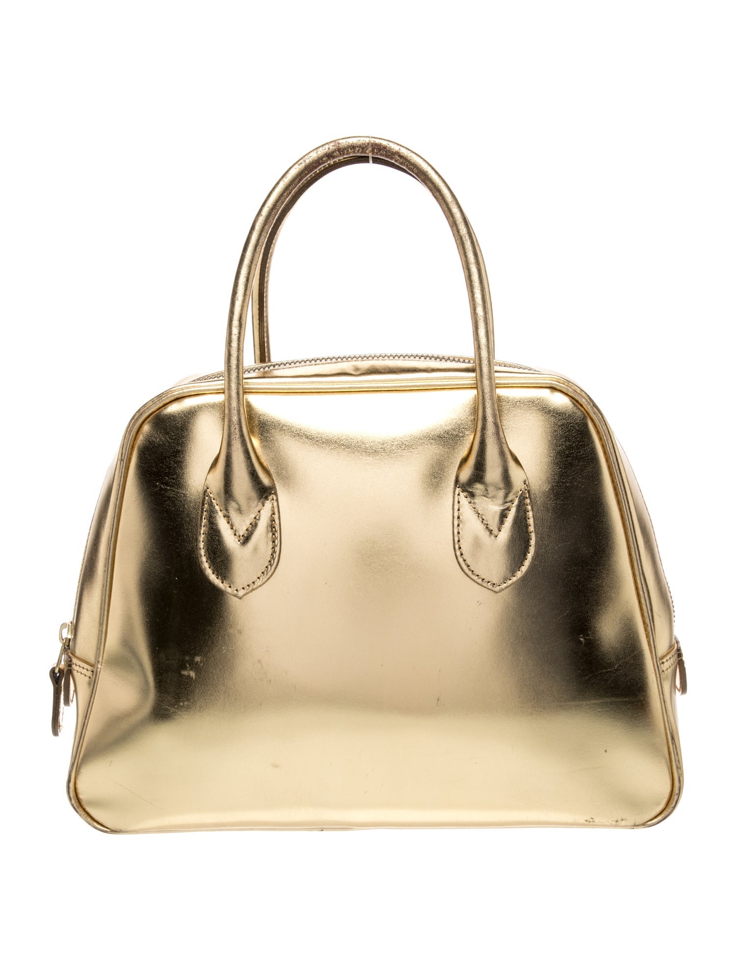 Comme des Garçons Leather Top Handle Bag - Gold Handle Bags